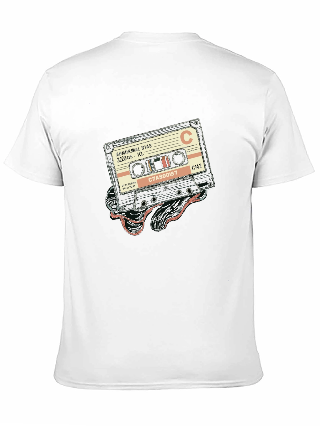 Black Retro Cassette Tape Graphic Tee - Vintage Music Lover T-Shirt view 11