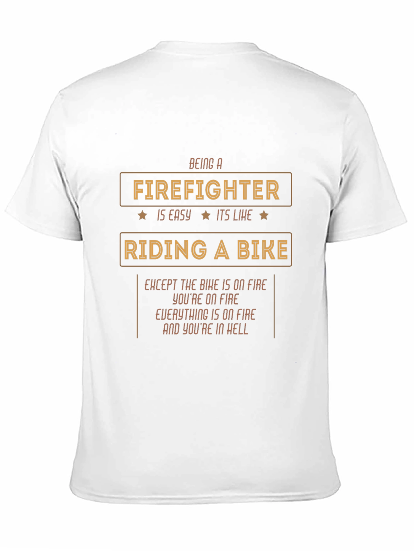 Black Firefighter Riding a Bike T-Shirt view 11