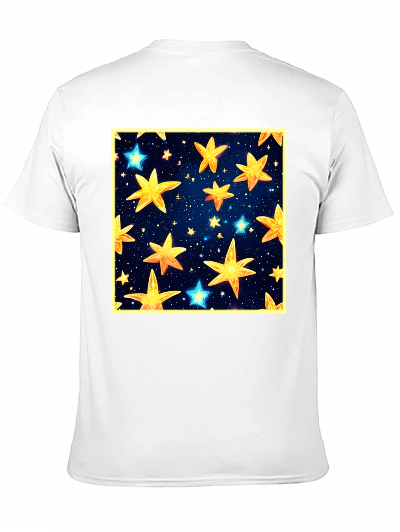 Black Starry Night Graphic Tee - Black Cotton Comfort view 11