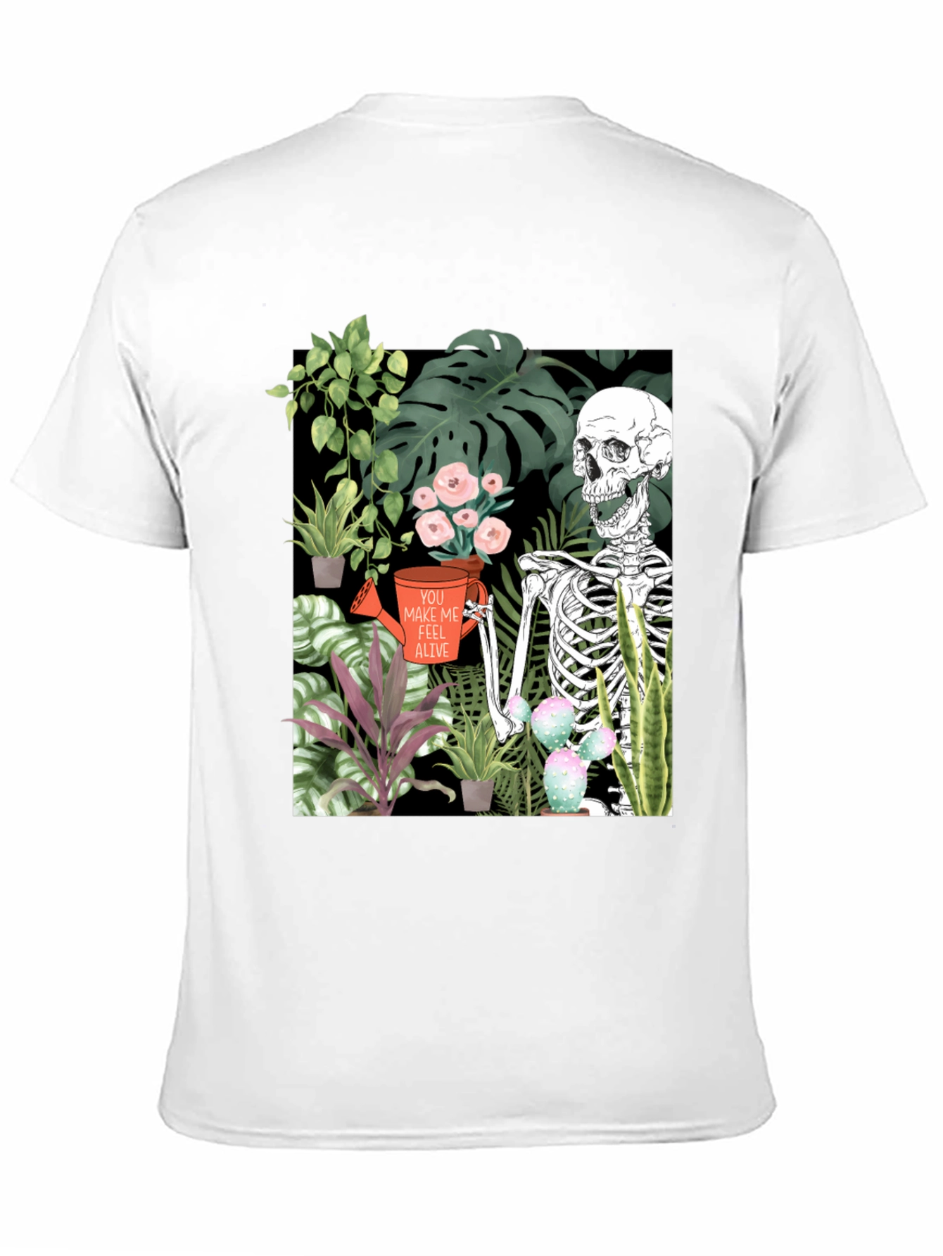 Black Skeleton Gardener Graphic Tee - Make Me Feel Alive Shirt view 11