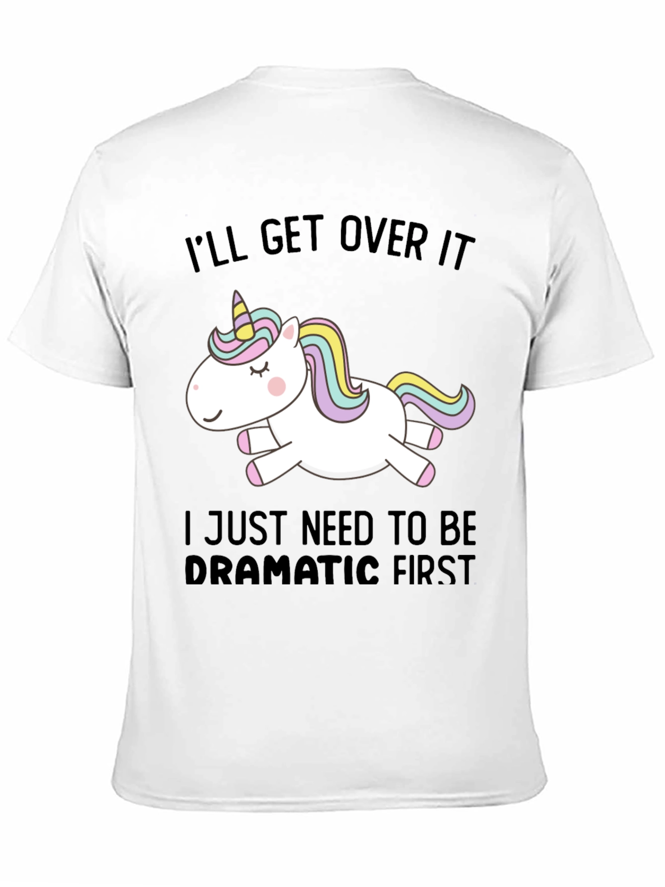 Black Dramatic Unicorn Graphic Tee view 11