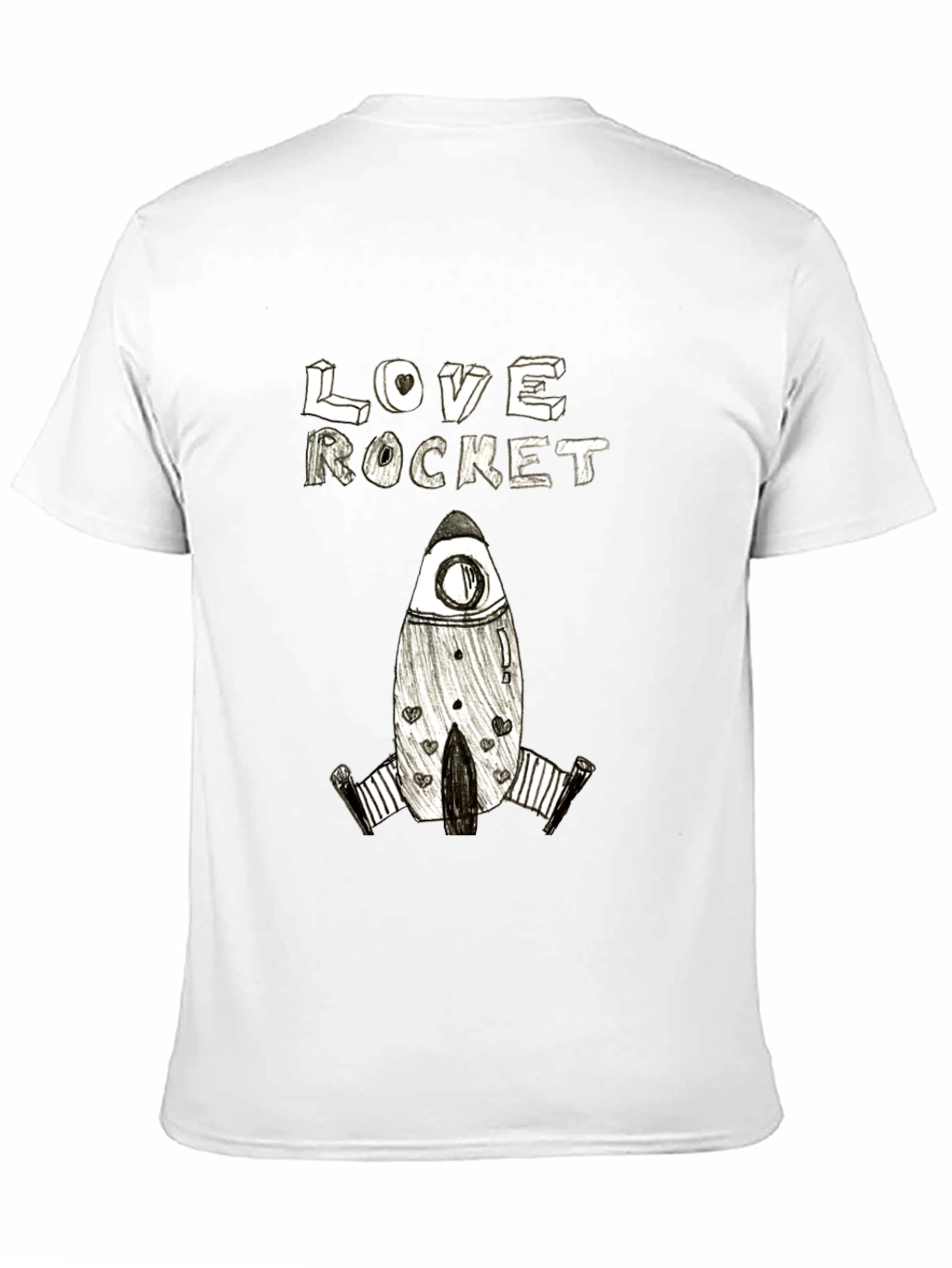 Black Love Rocket Graphic Tee - Black Cotton Blend view 11