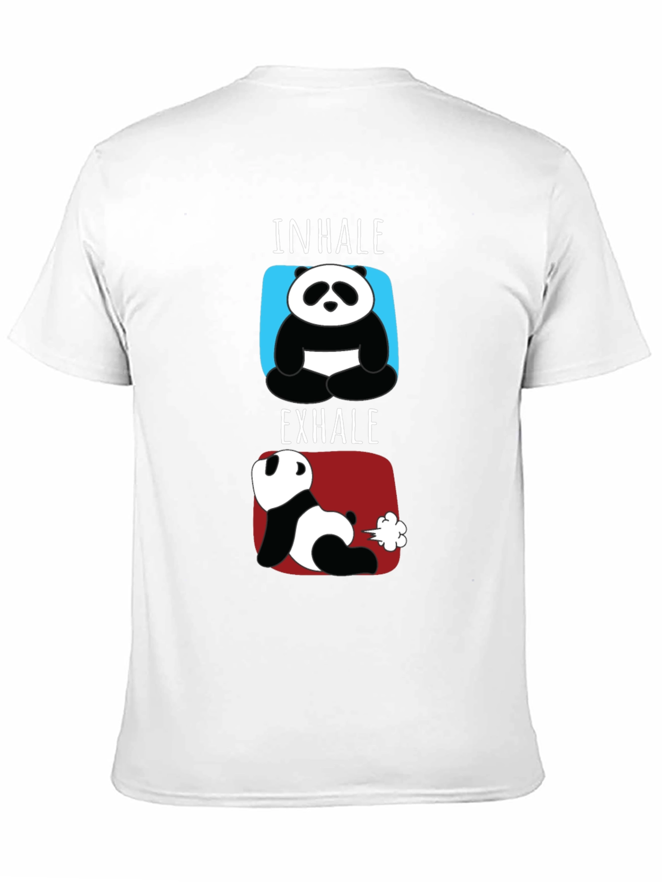 Black Inhale Exhale Funny Panda T-Shirt view 11