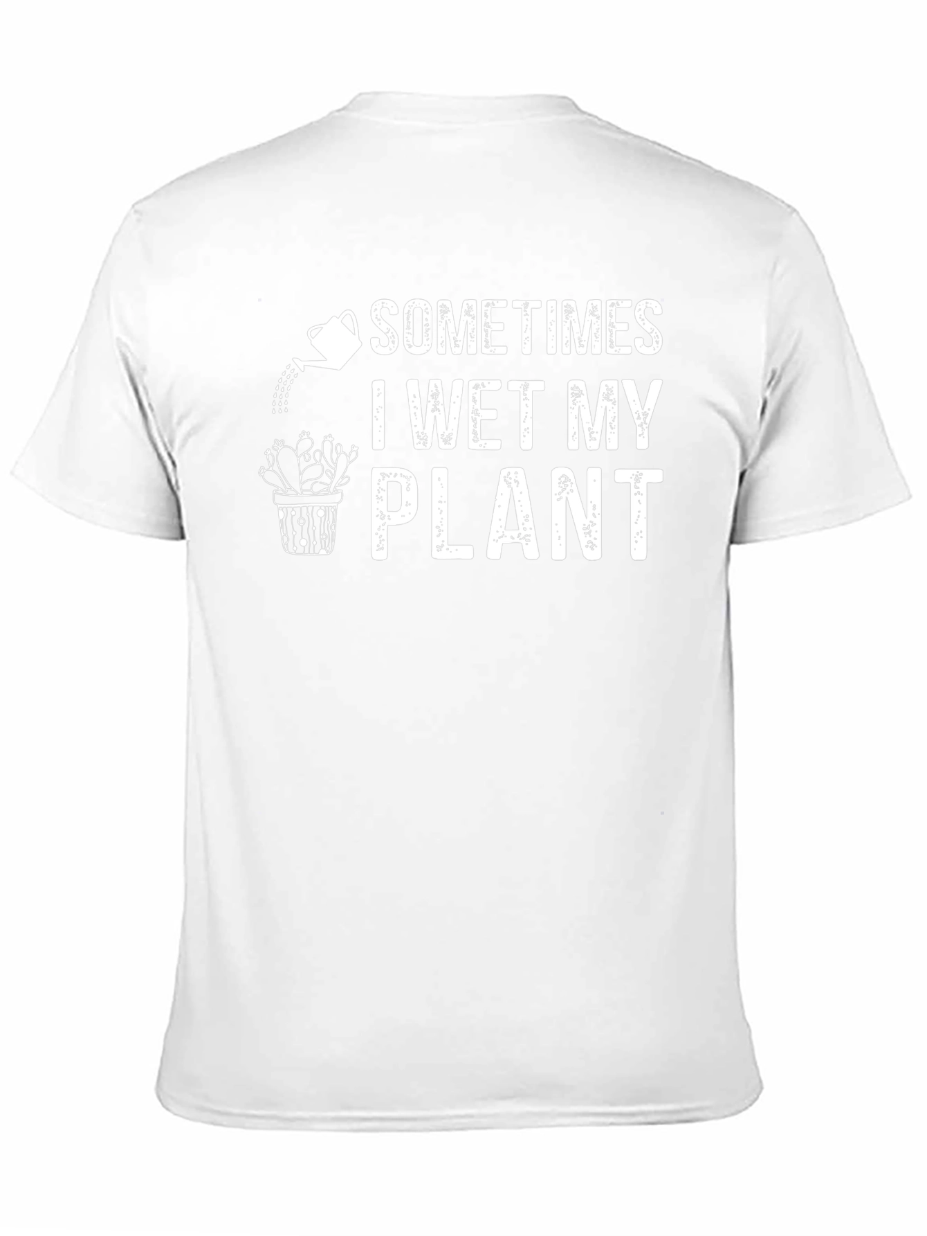 Black Sometimes I Wet My Plant Graphic Tee view 11
