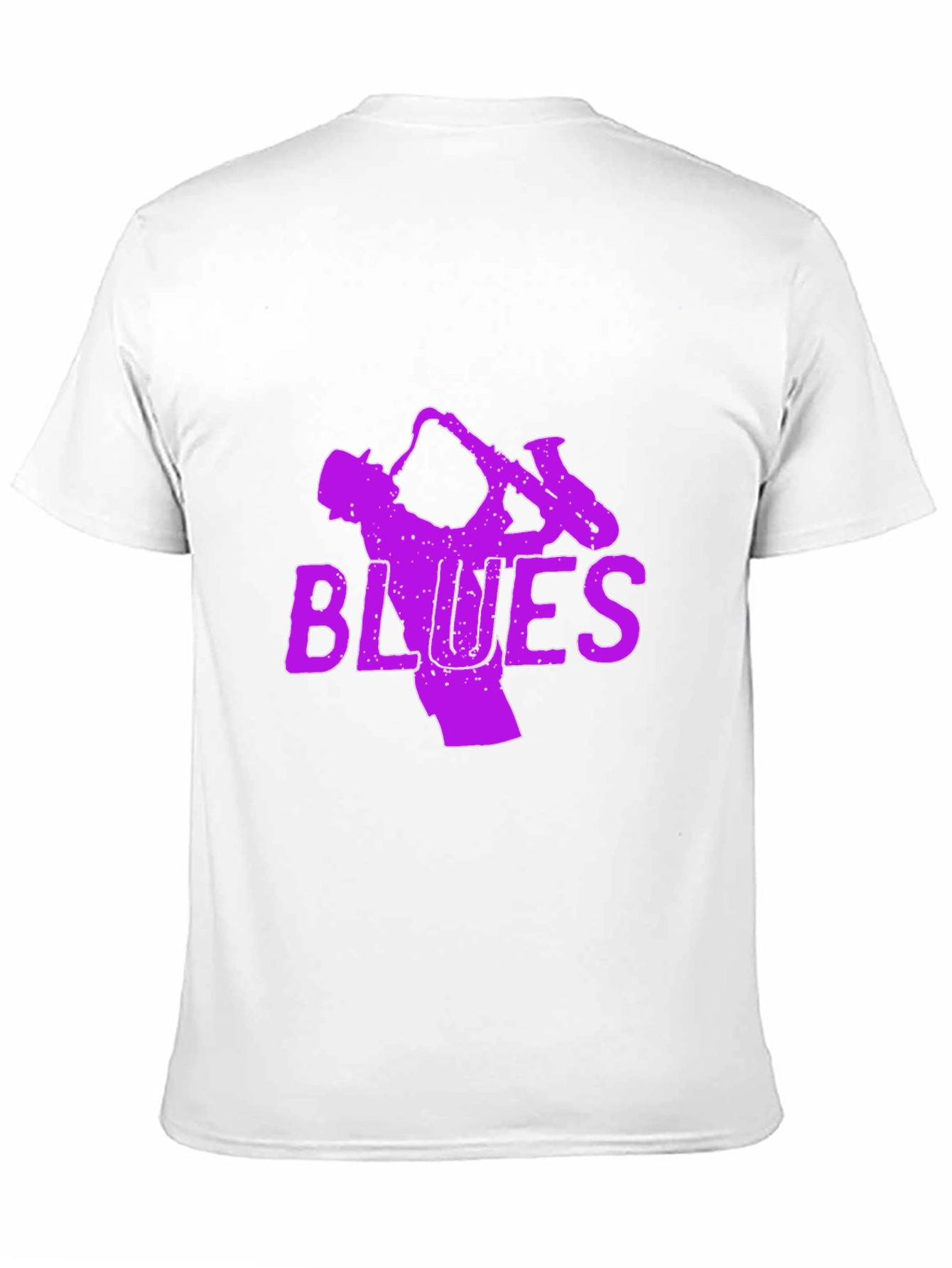 Black Blues Saxophone Graphic T-Shirt - Black view 11