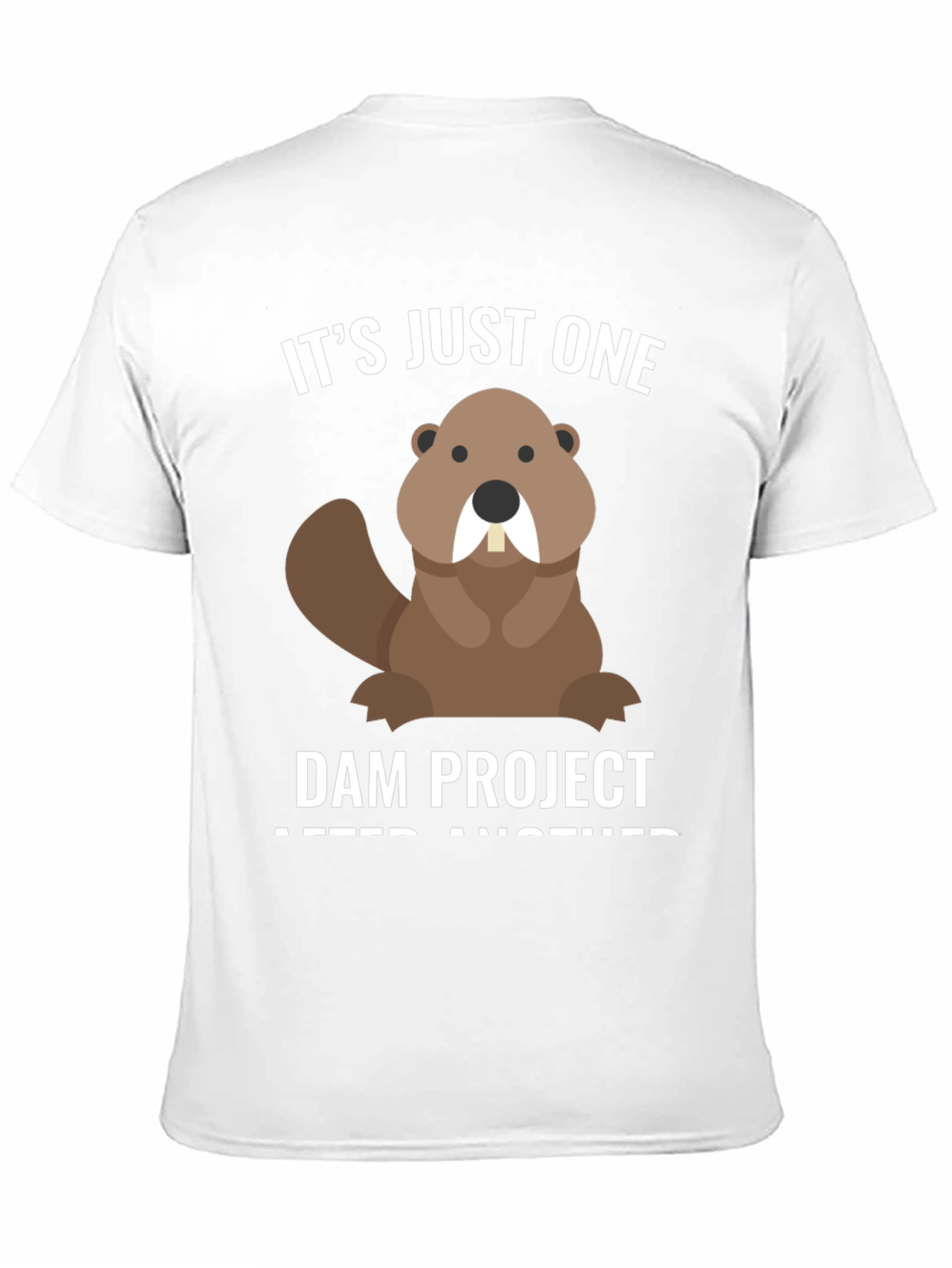 Black Funny Beaver T-Shirt - Dam Project Tee view 11