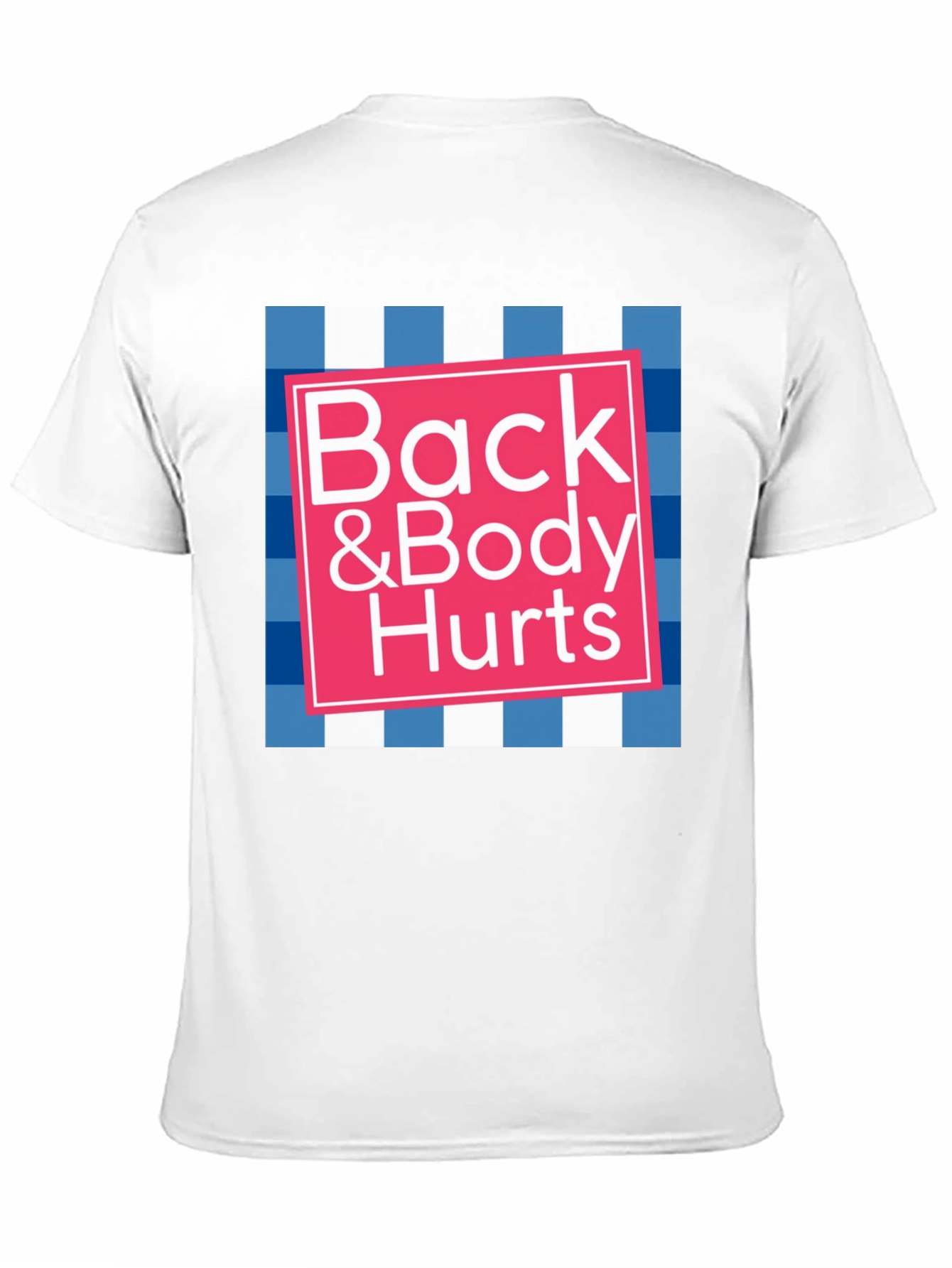 Black Funny "Back & Body Hurts" Graphic T-Shirt view 11