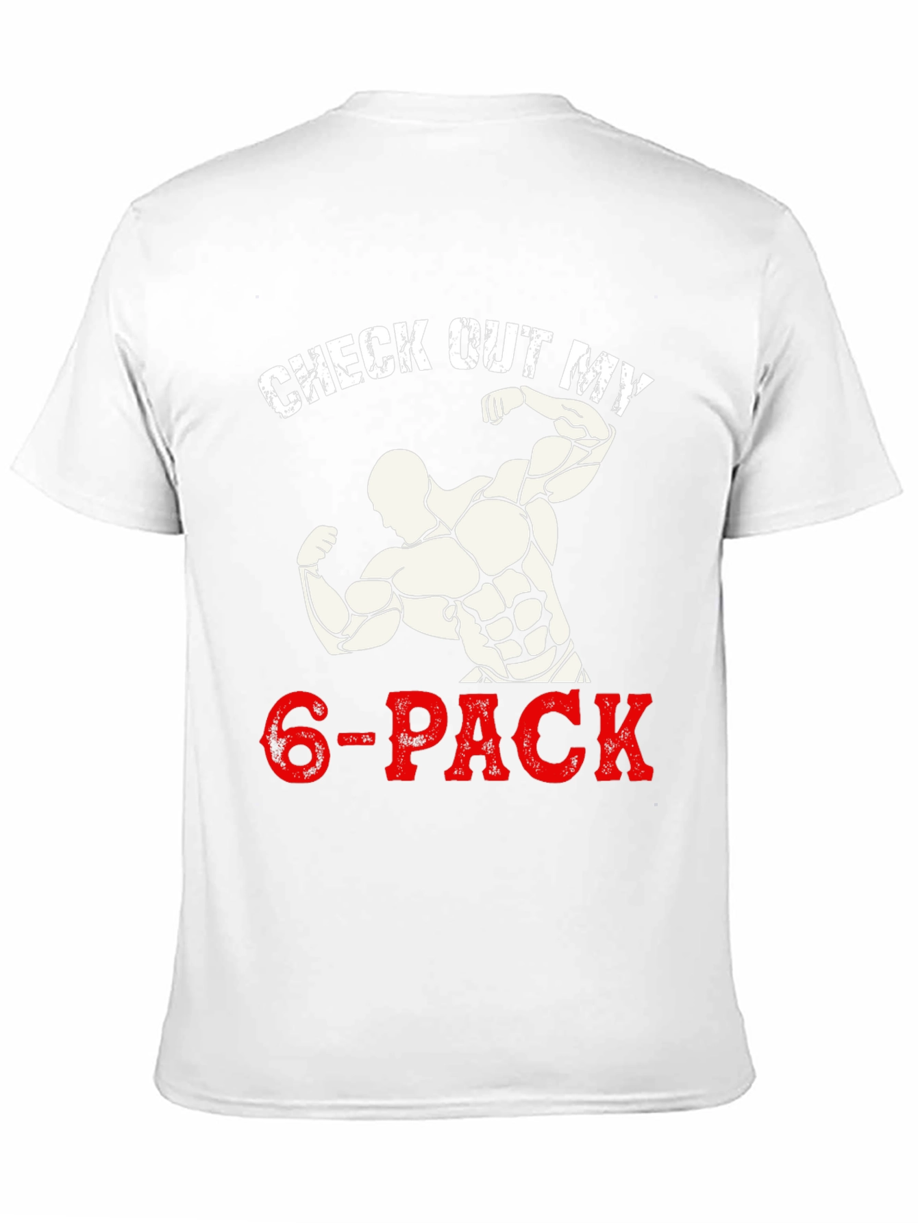 Black Check Out My 6-Pack Funny Gym Workout T-Shirt view 11