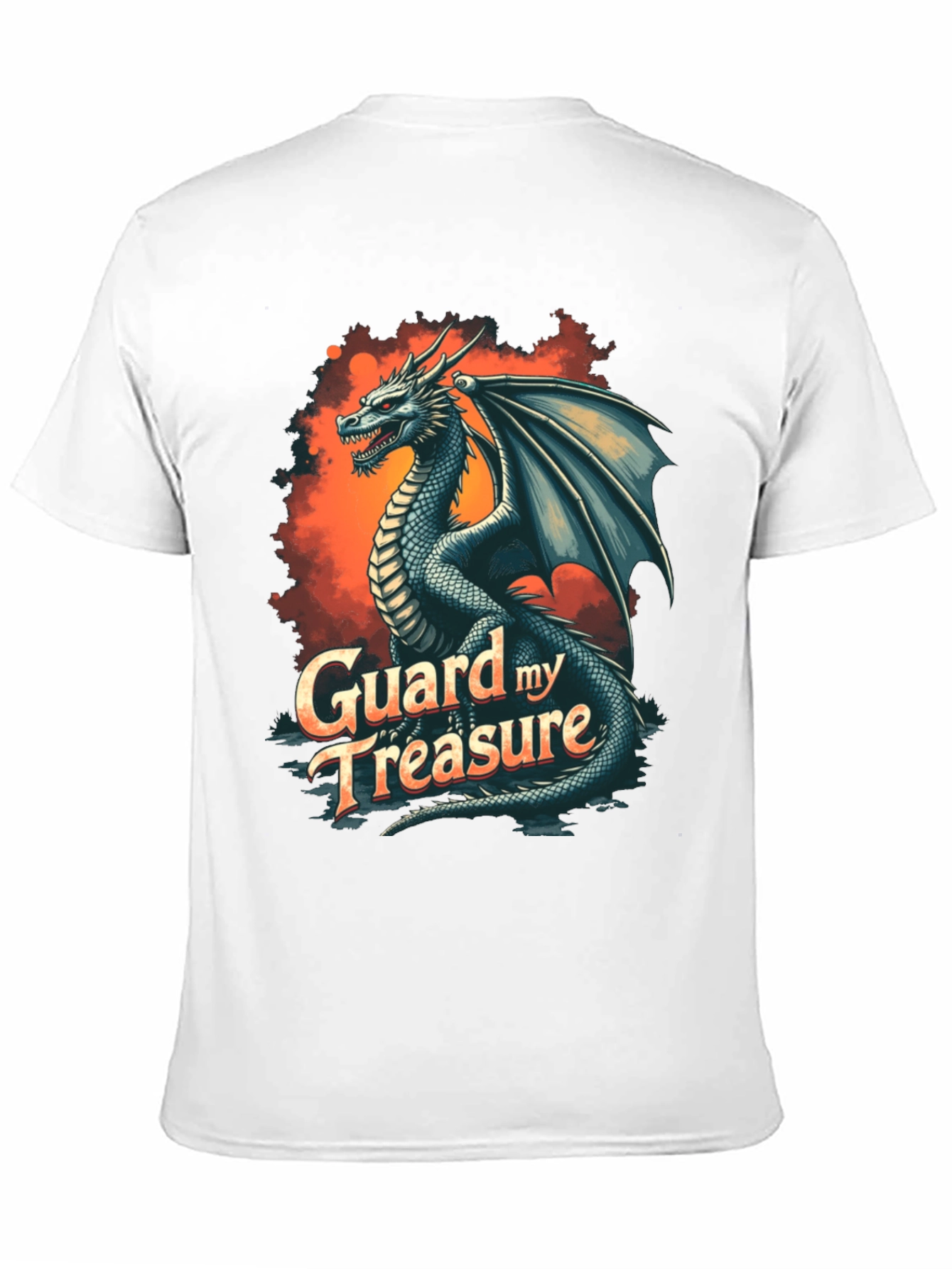 Black Dragon Guard My Treasure Graphic T-Shirt view 11