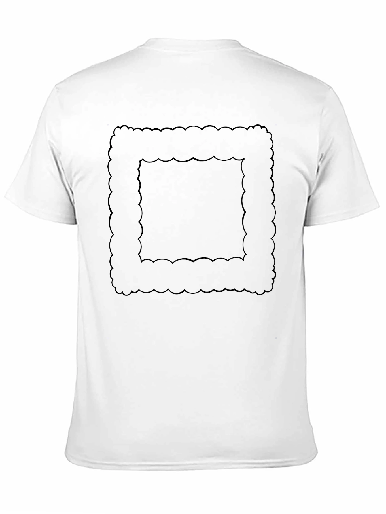 Black Black Graphic Tee - Abstract Border Design view 11