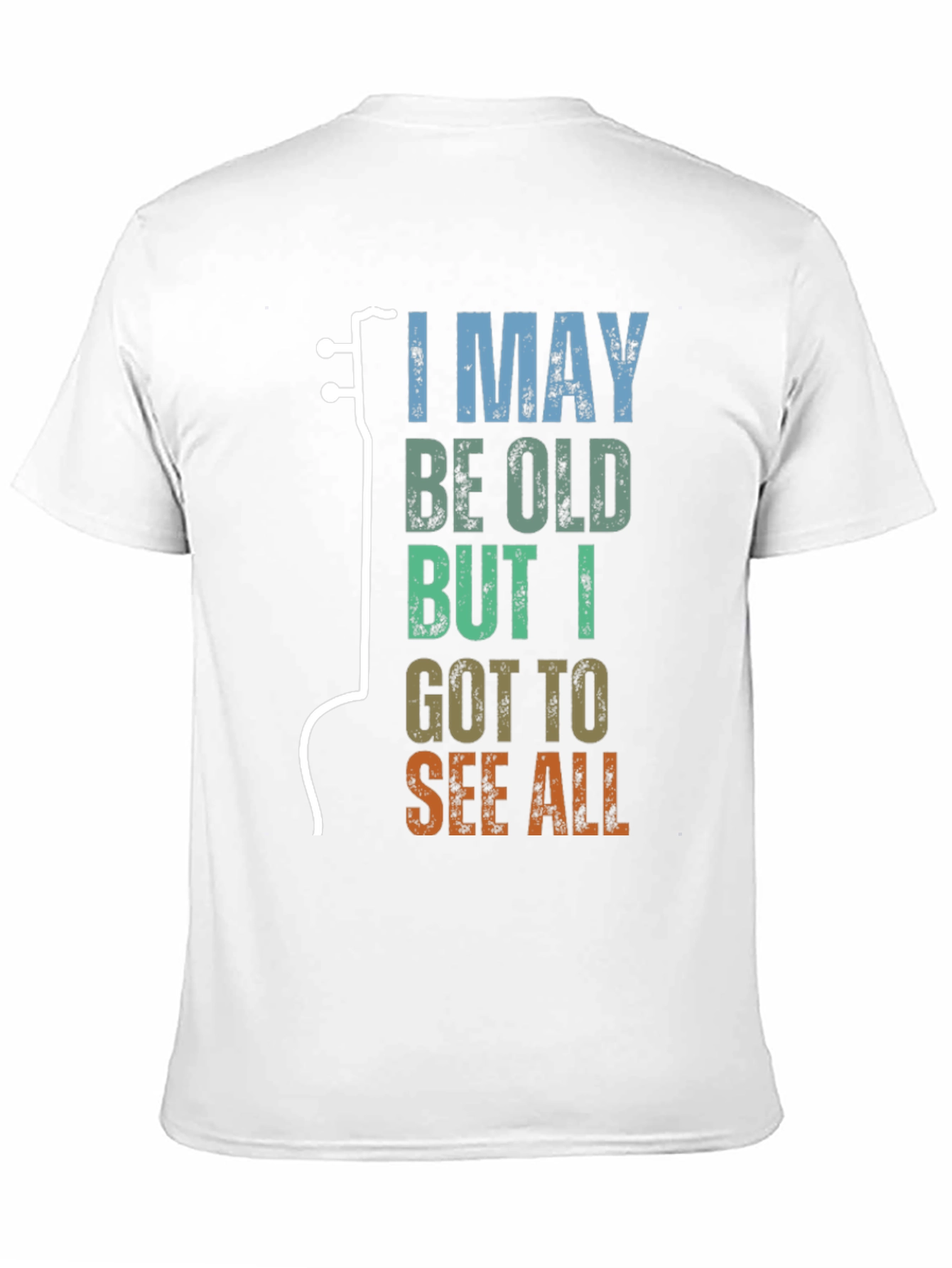 Black I May Be Old Guitar Lover T-Shirt view 11