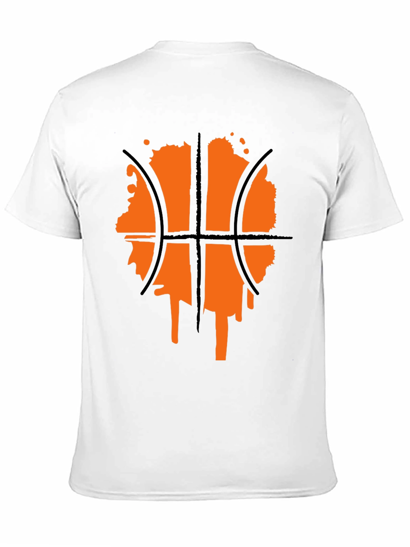 Black Basketball Graphic Tee - Black Crew Neck Shirt view 11