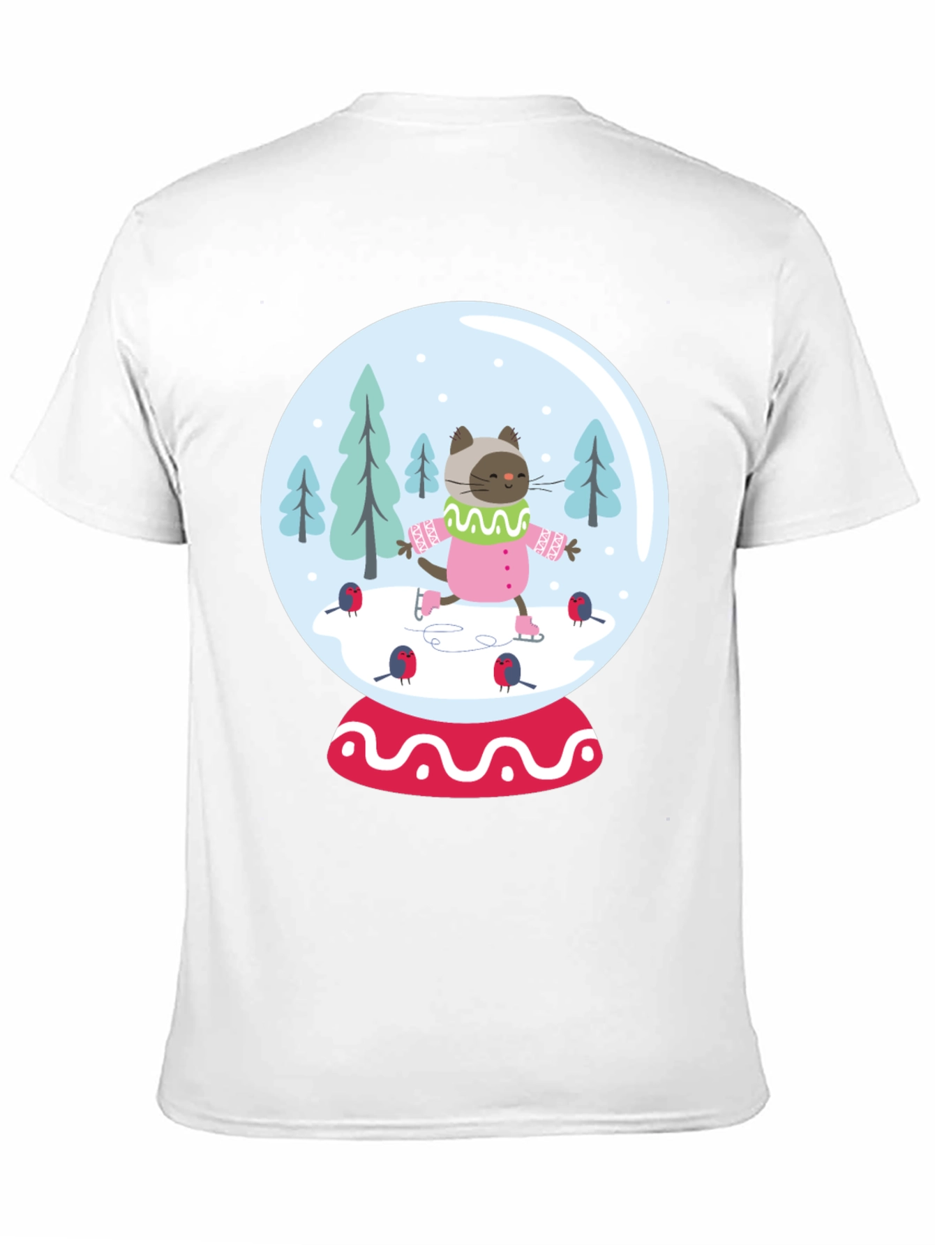Black Cat Snow Globe Graphic Tee - Black Cotton Blend view 11