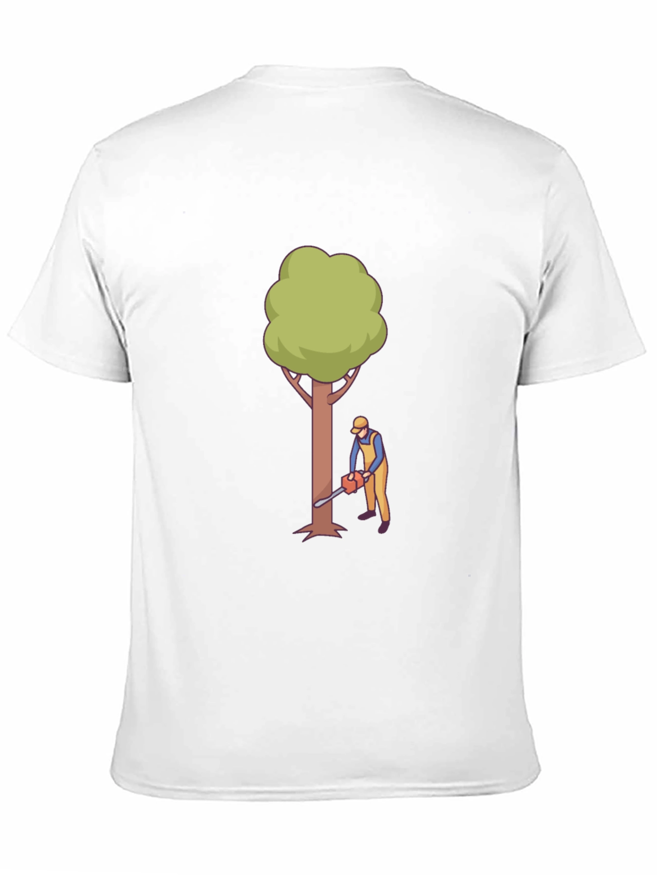 Black Tree Felling Graphic Tee - Black Cotton T-Shirt view 11