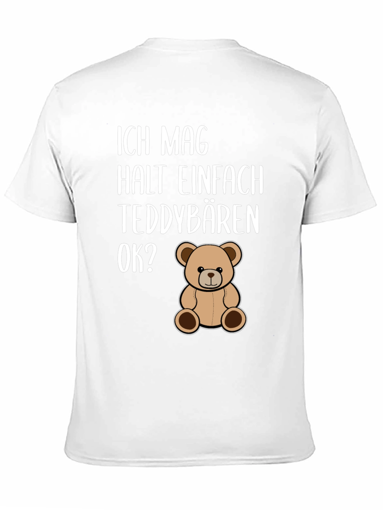 Black I Just Really Like Teddy Bears OK? T-Shirt view 11