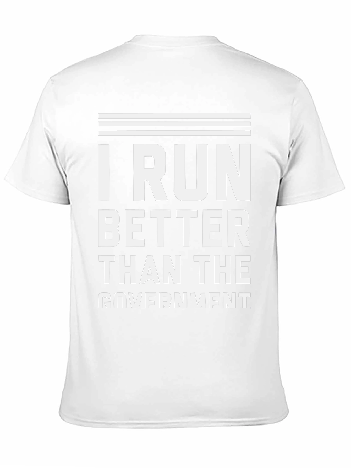 Black I Run Better Than the Government Black T-Shirt view 11