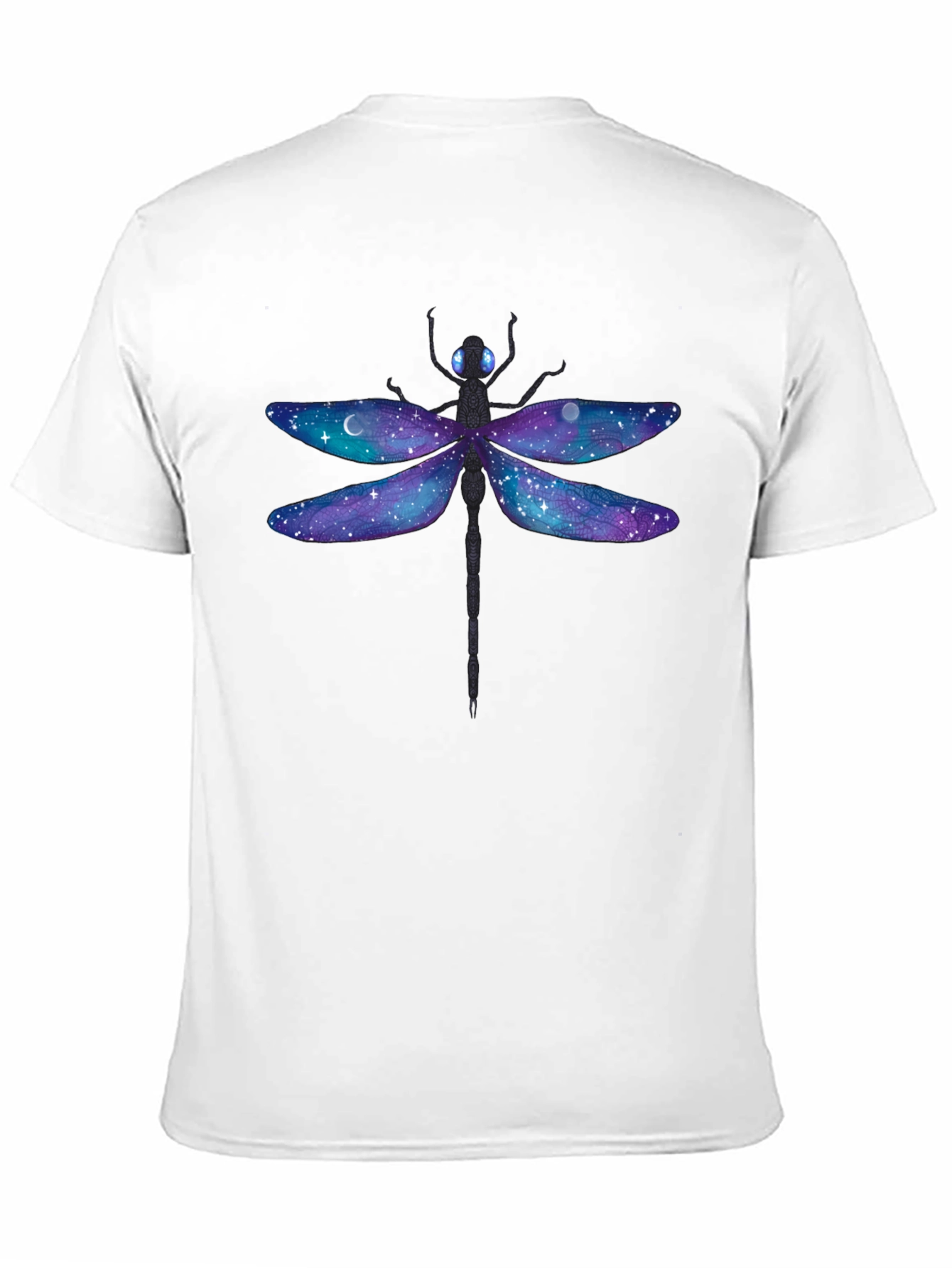 Black Galaxy Dragonfly T-Shirt - Unique Graphic Tee view 11