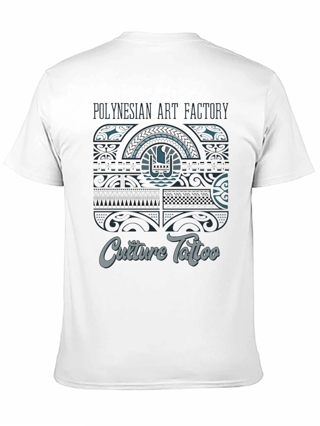 Black Polynesian Art Factory Culture Tattoo T-Shirt view 11