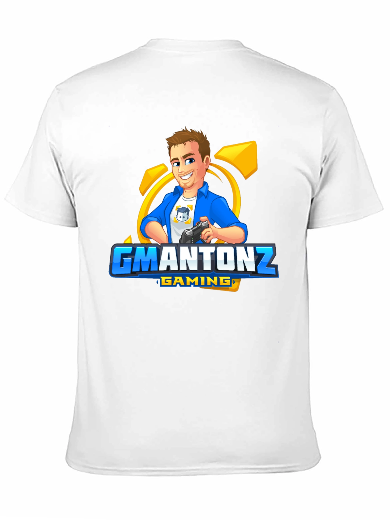 Black GMANTONZ Gaming Black T-Shirt view 11