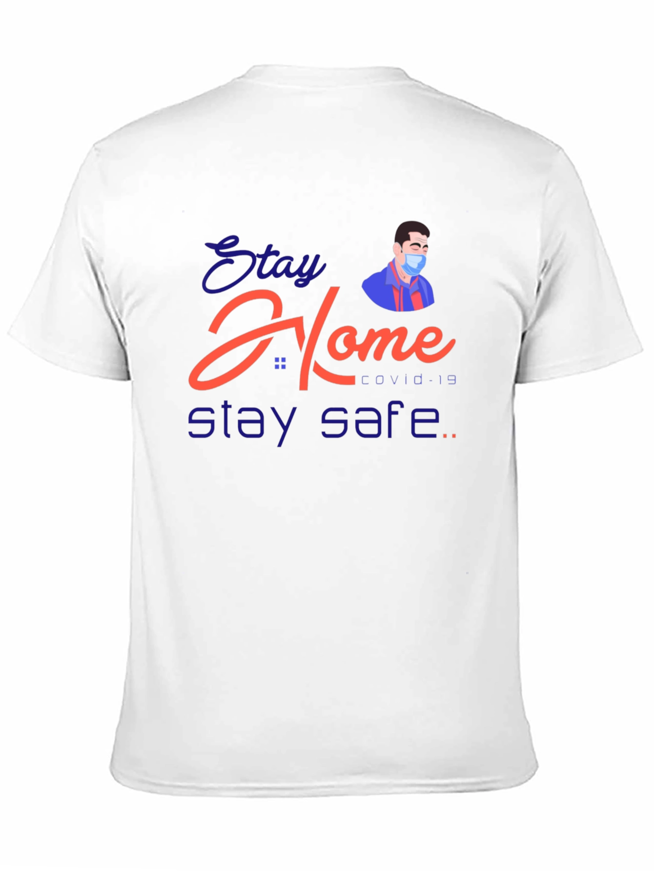 Black Stay Home Stay Safe T-Shirt view 11