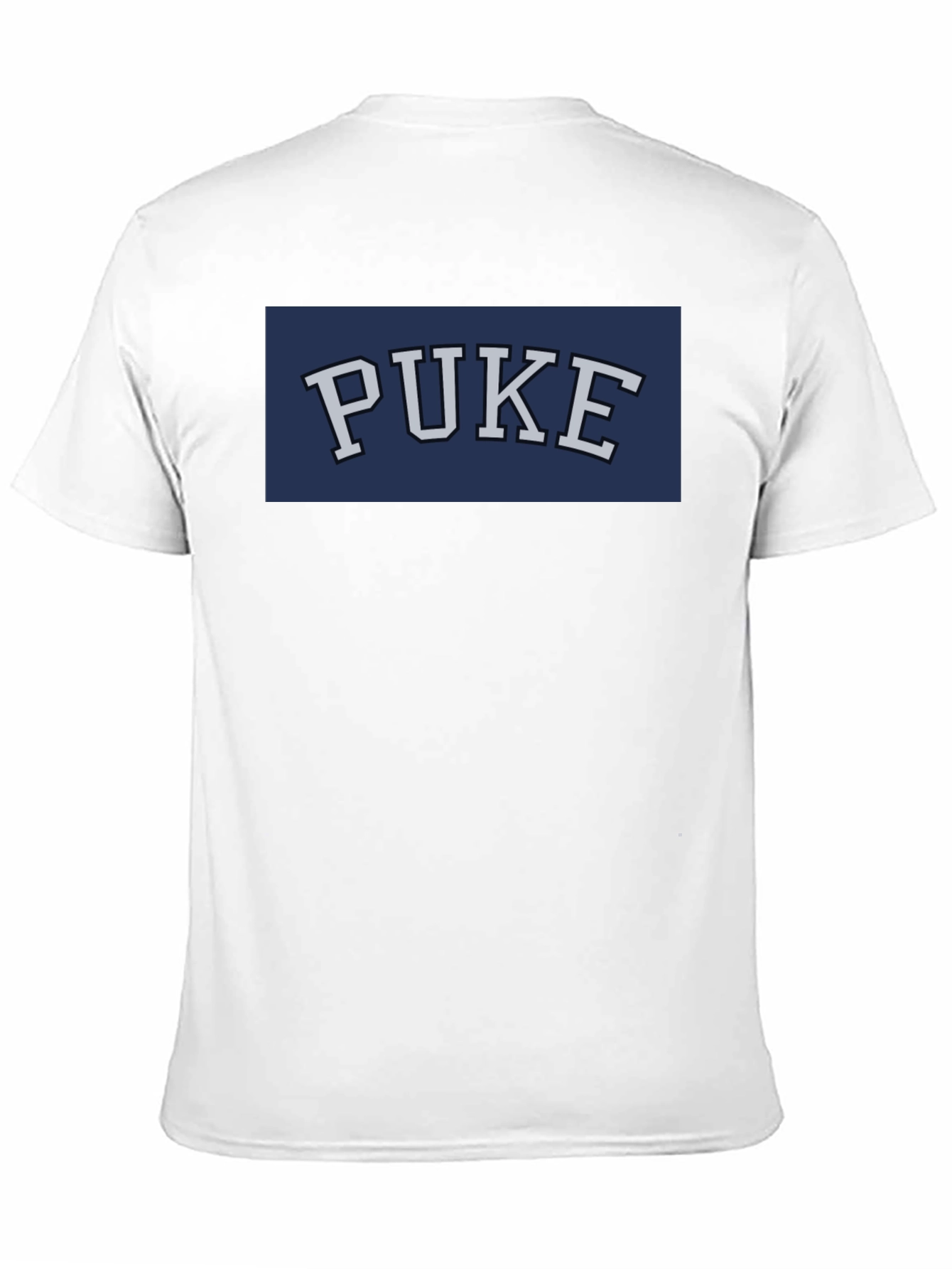 Black PUKE Graphic Tee - Funny College Humor T-Shirt view 11