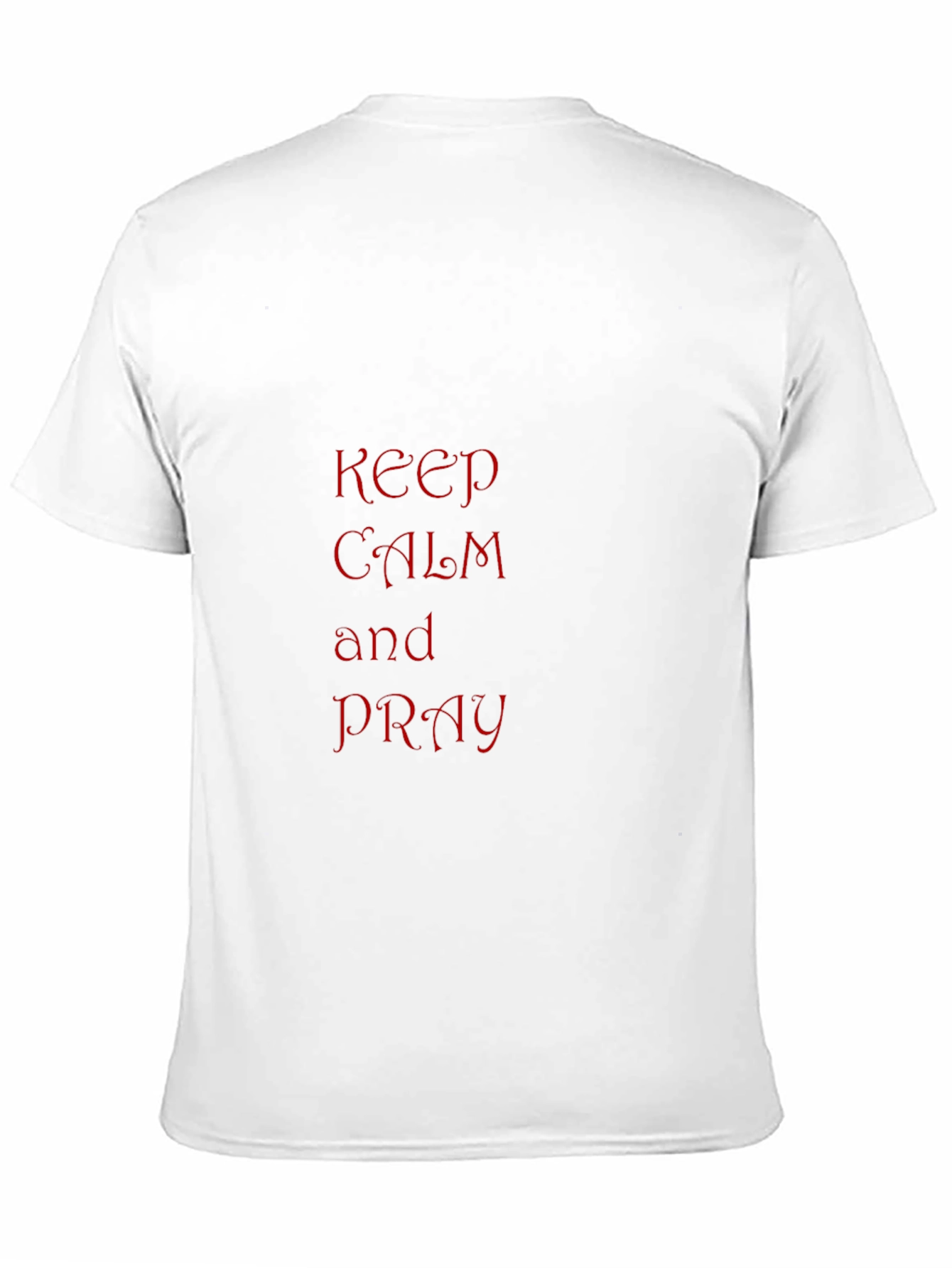Black Keep Calm and Pray T-Shirt - Black view 11