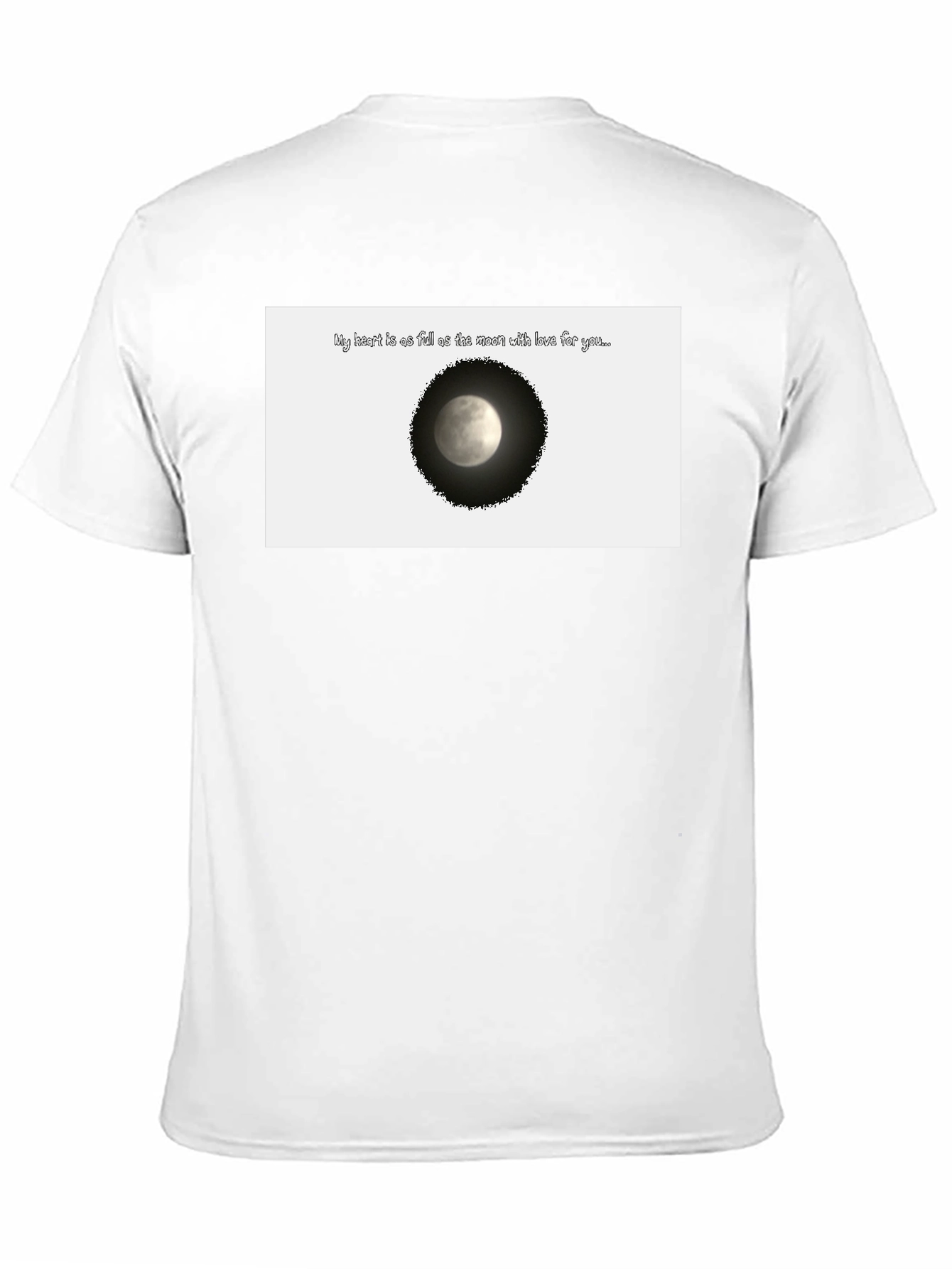 Black Moon Love T-Shirt - Heart Full of Love Design view 11