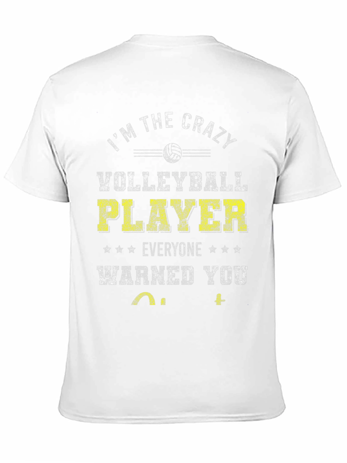 Black Crazy Volleyball Player T-Shirt view 11
