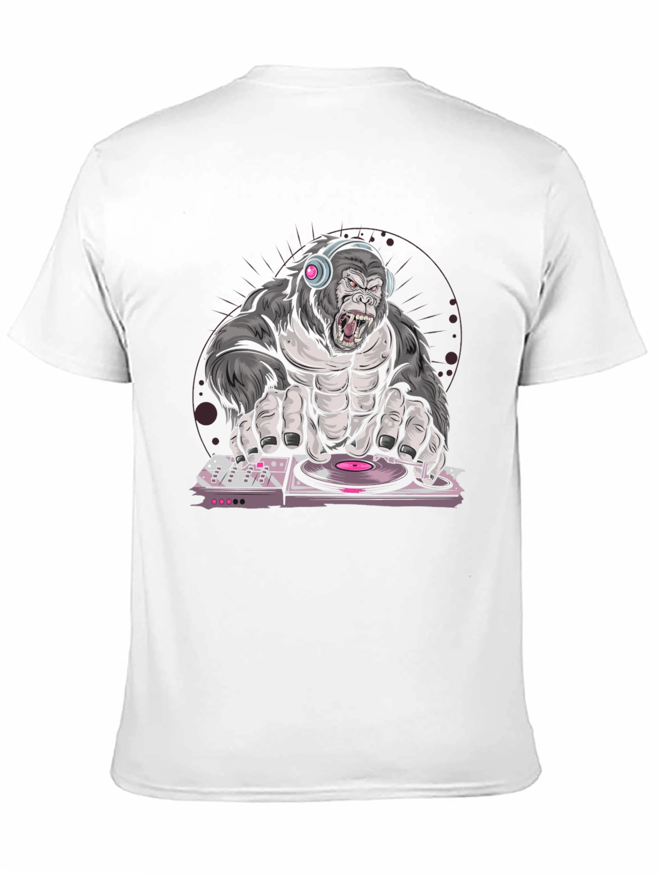 Black DJ Gorilla Graphic T-Shirt view 11
