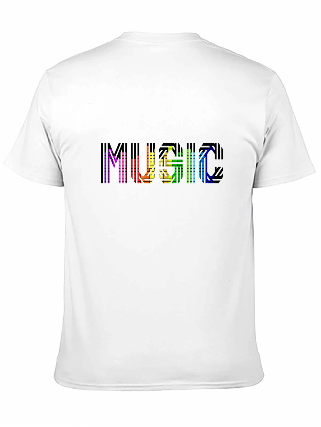 Black LED Music Graphic Black T-Shirt view 11