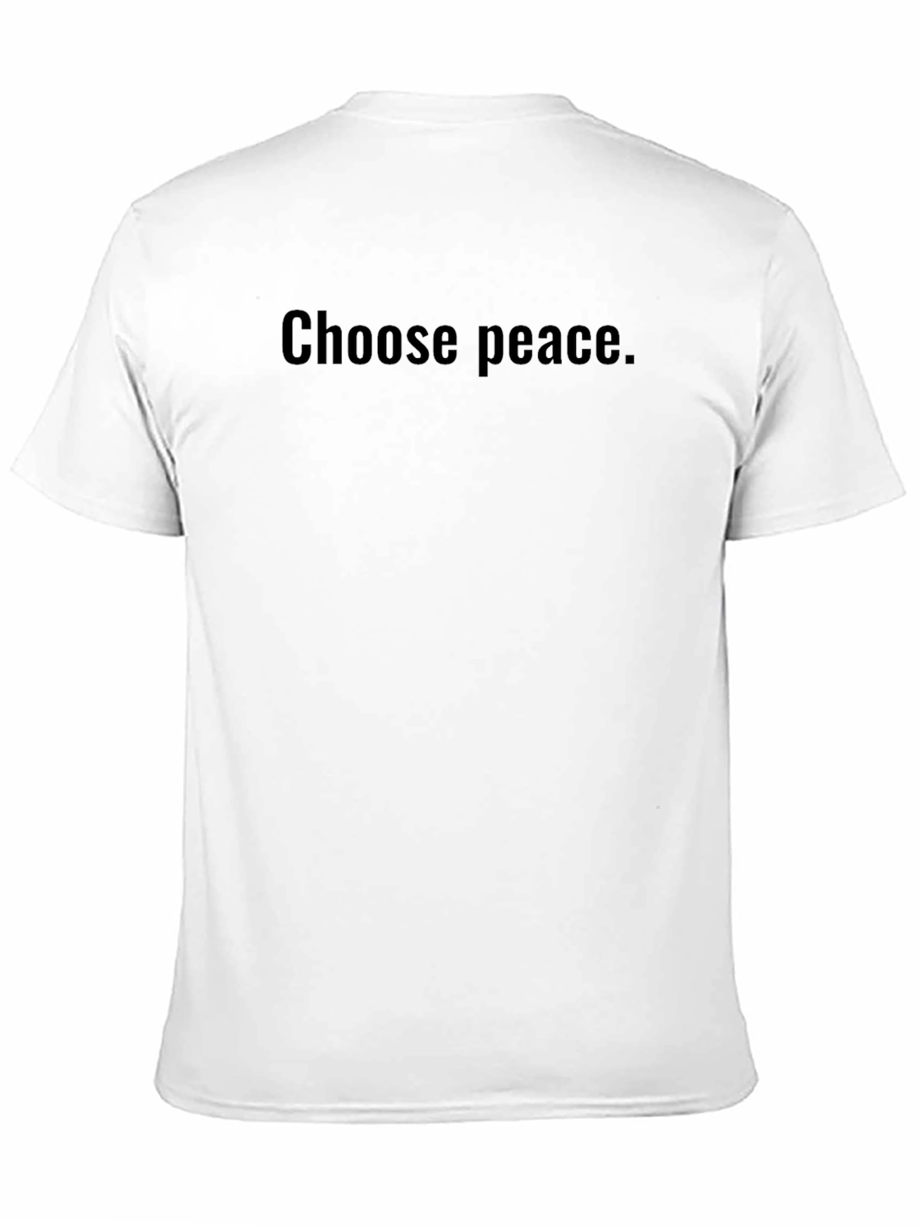 Black Choose Peace Black Graphic T-Shirt view 11