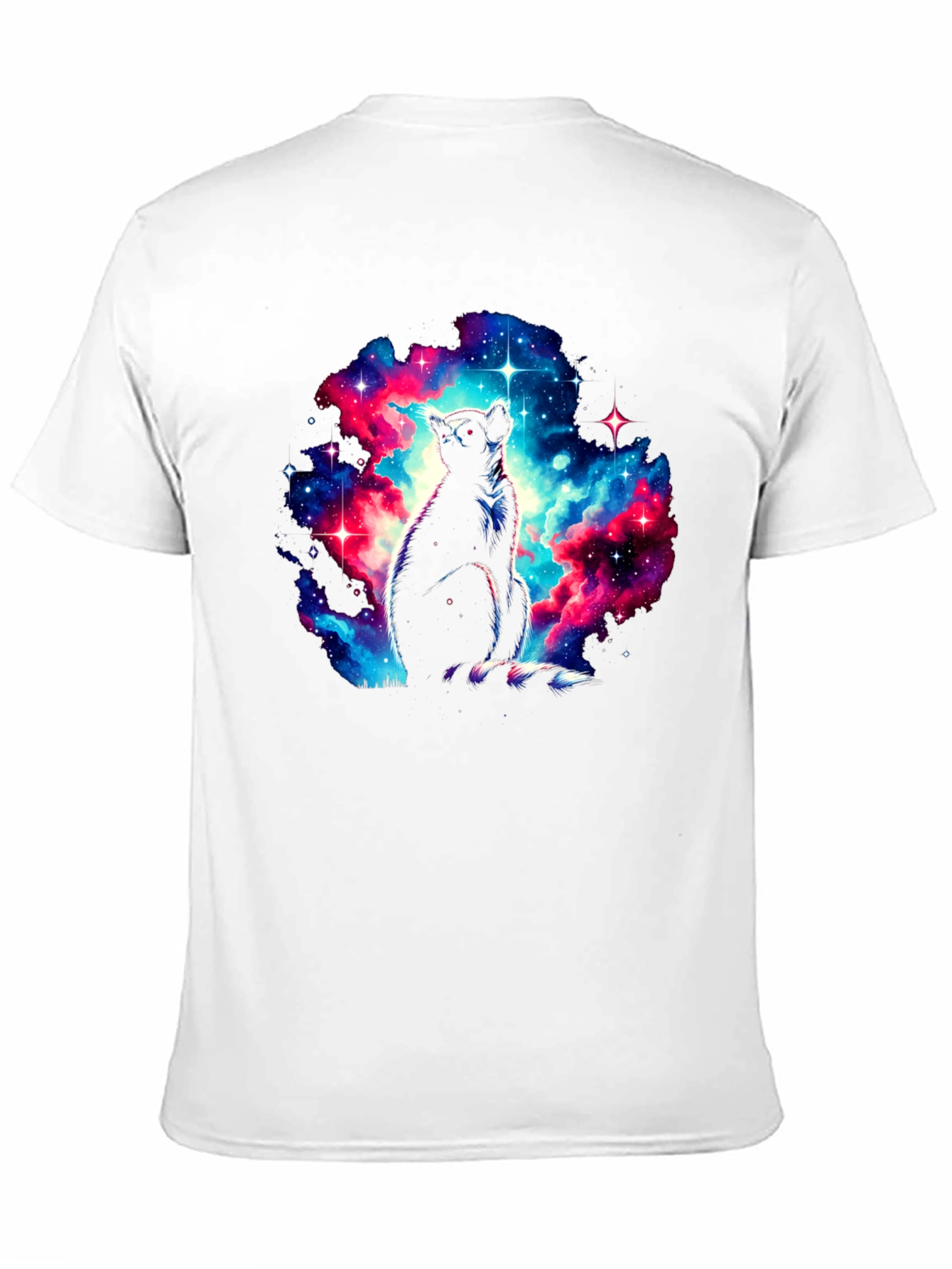 Black Galaxy Lemur Graphic T-Shirt - Men's Black Tee view 11