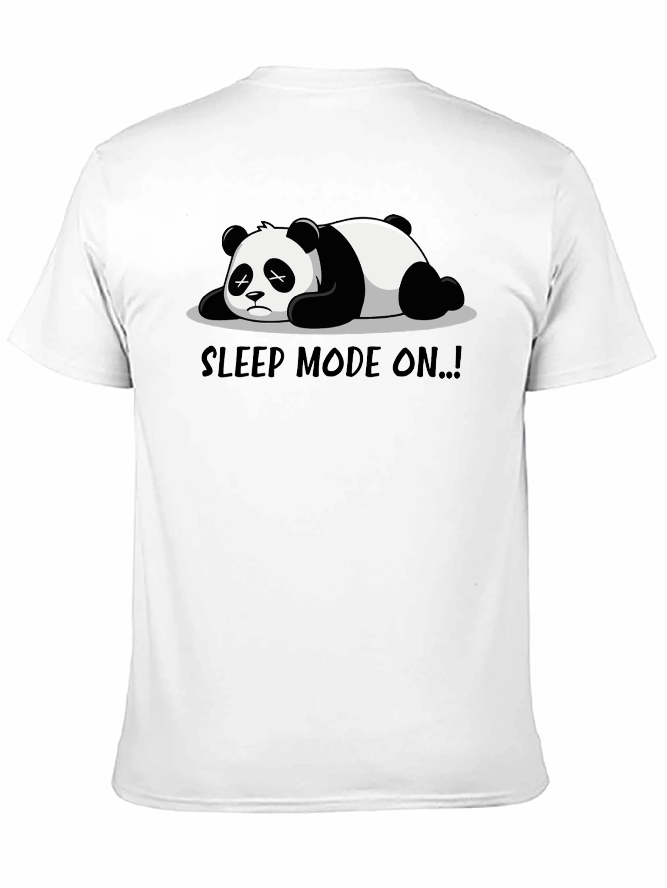 Black Sleep Mode Panda T-Shirt - Funny Graphic Tee view 11