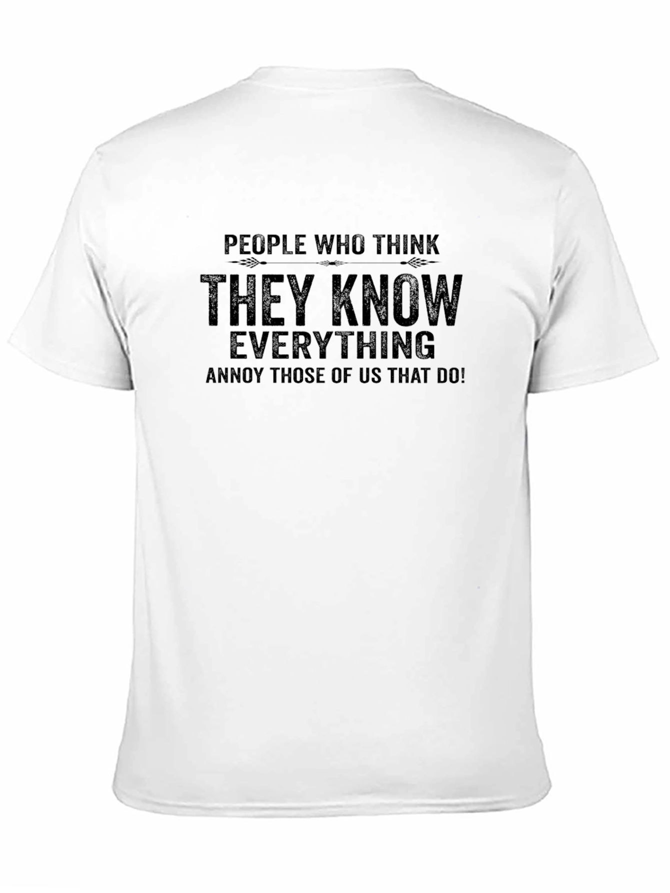 Black Know-It-All Funny Sarcastic Graphic Tee view 11