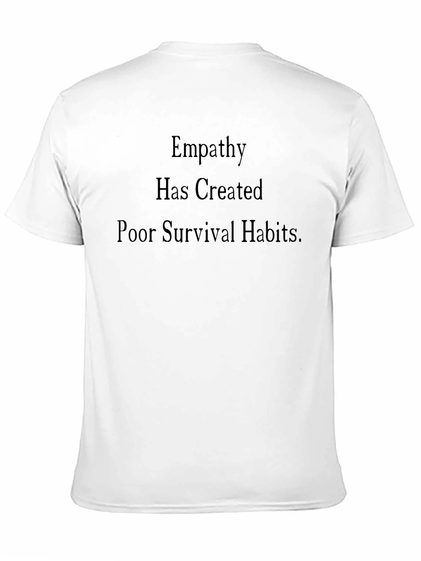 Black Empathy T-Shirt - Survival Habits Tee - Black view 11