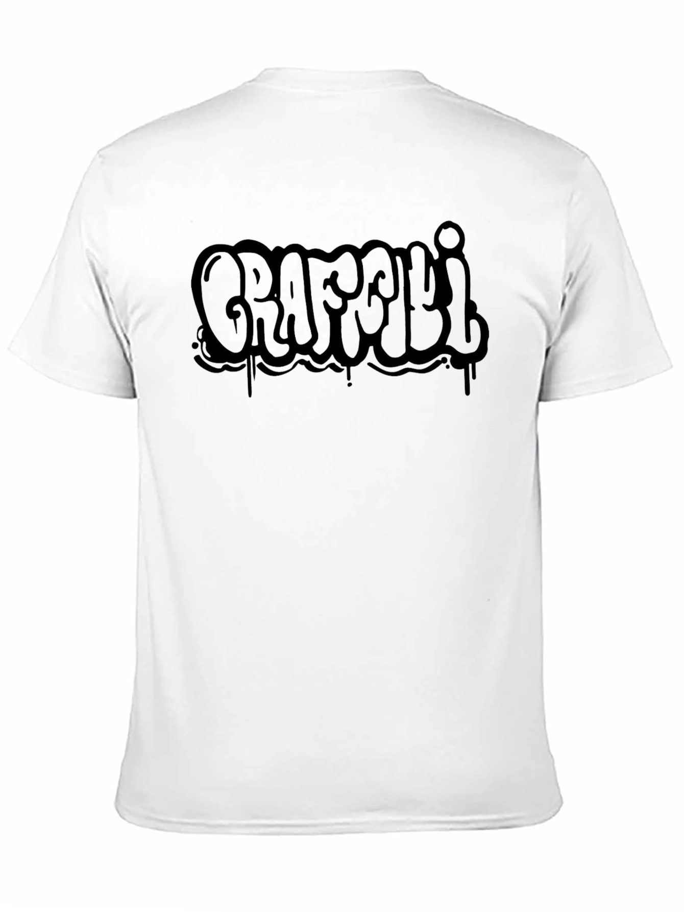 Black Graffiti Style Black T-Shirt view 11
