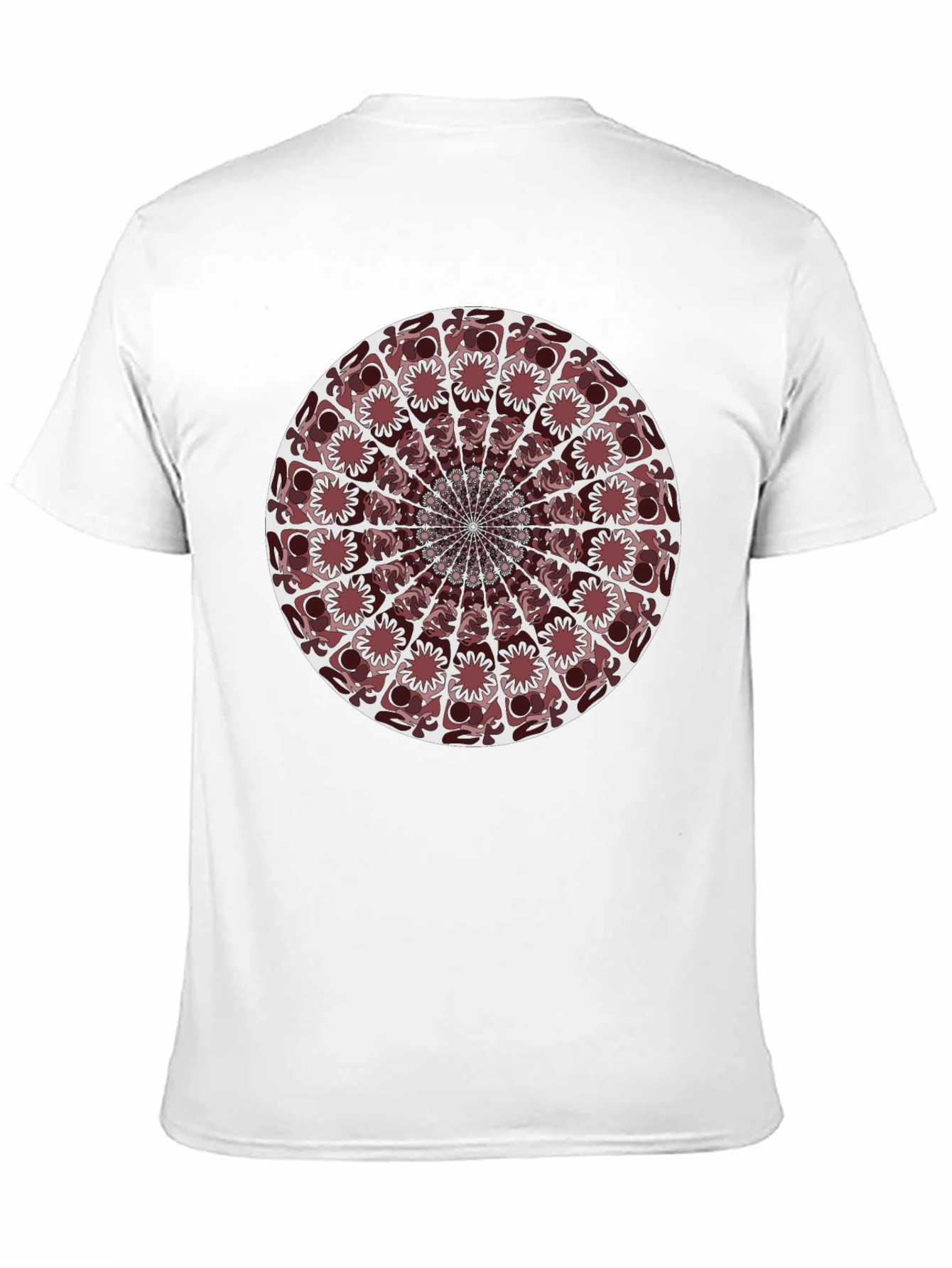 Black Abstract Mandala Graphic T-Shirt - Black view 11