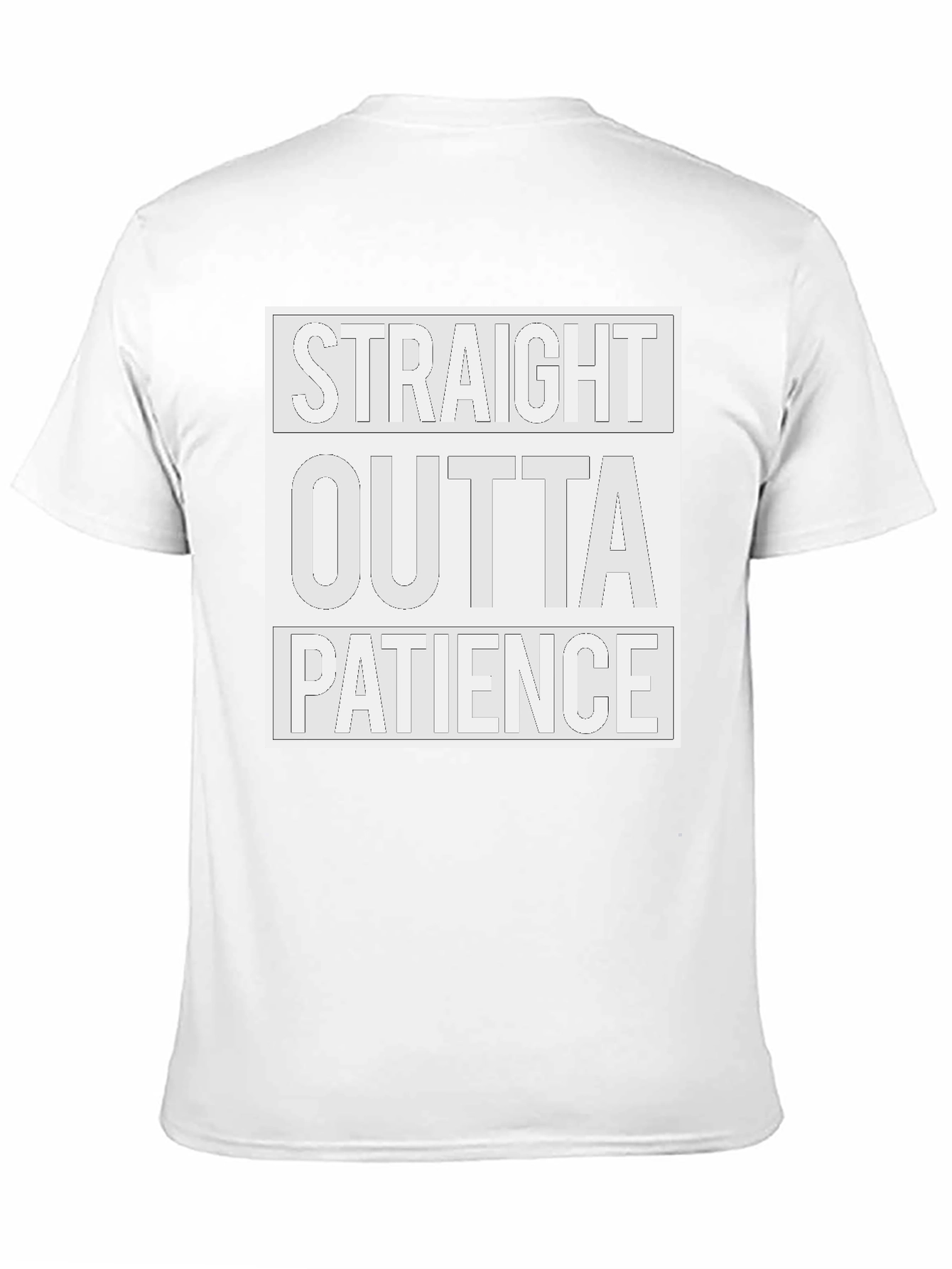 Black Straight Outta Patience Graphic Tee - Black Cotton T-Shirt view 11
