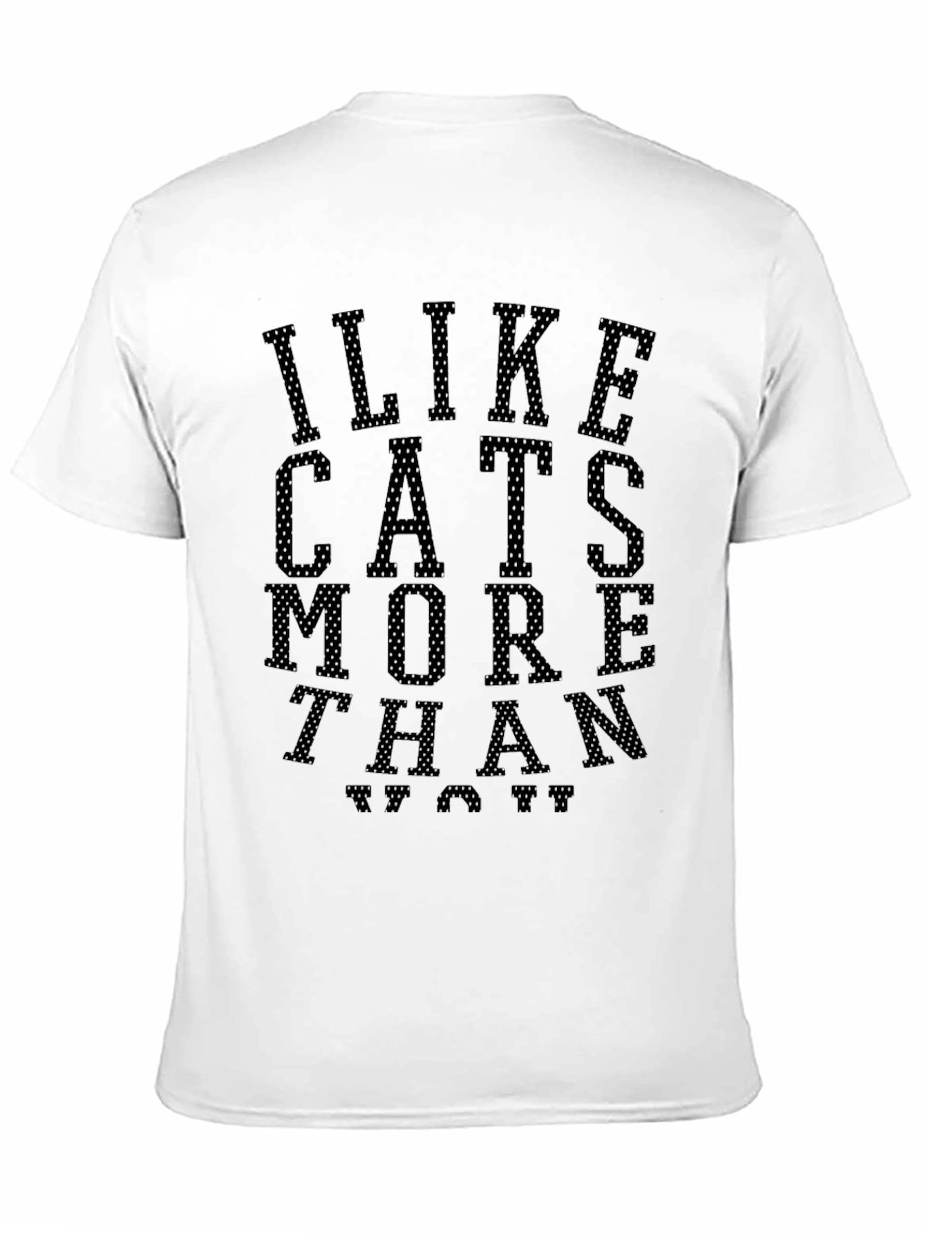 Black I Like Cats More Than People Graphic Tee view 11
