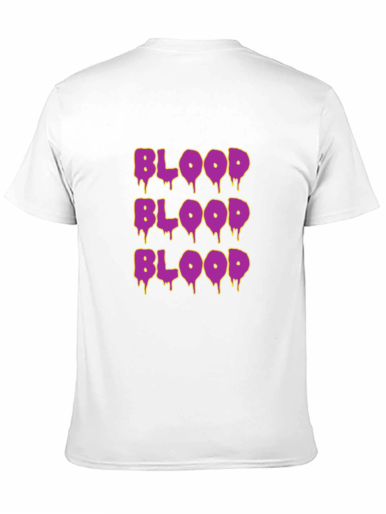 Black Blood Drip T-Shirt - Purple Novelty Graphic Tee view 11
