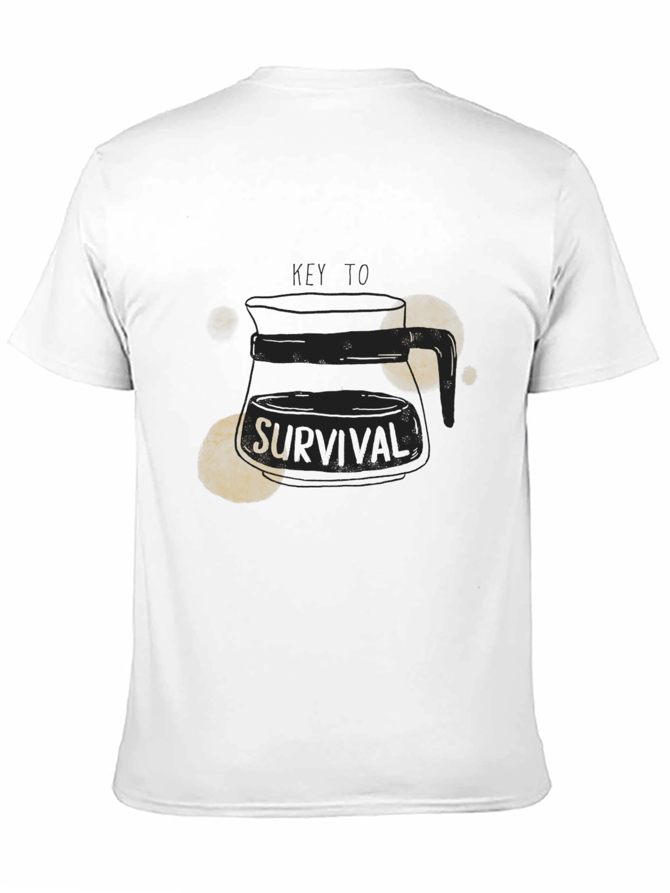 Black Coffee Key To Survival Graphic Tee view 11