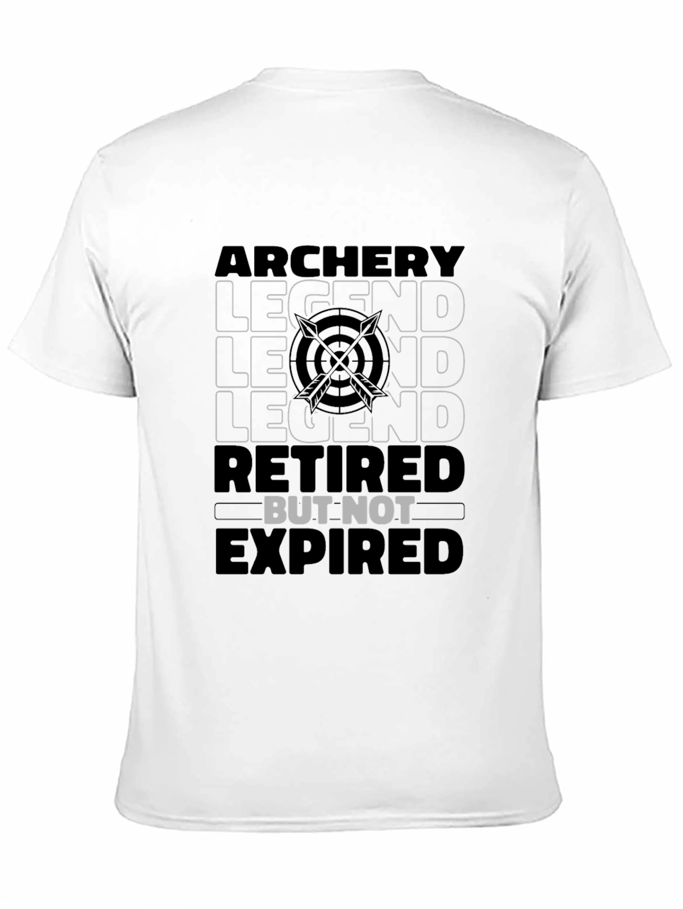 Black Archery Legend Graphic Tee - Retired But Not Expired Shirt view 11