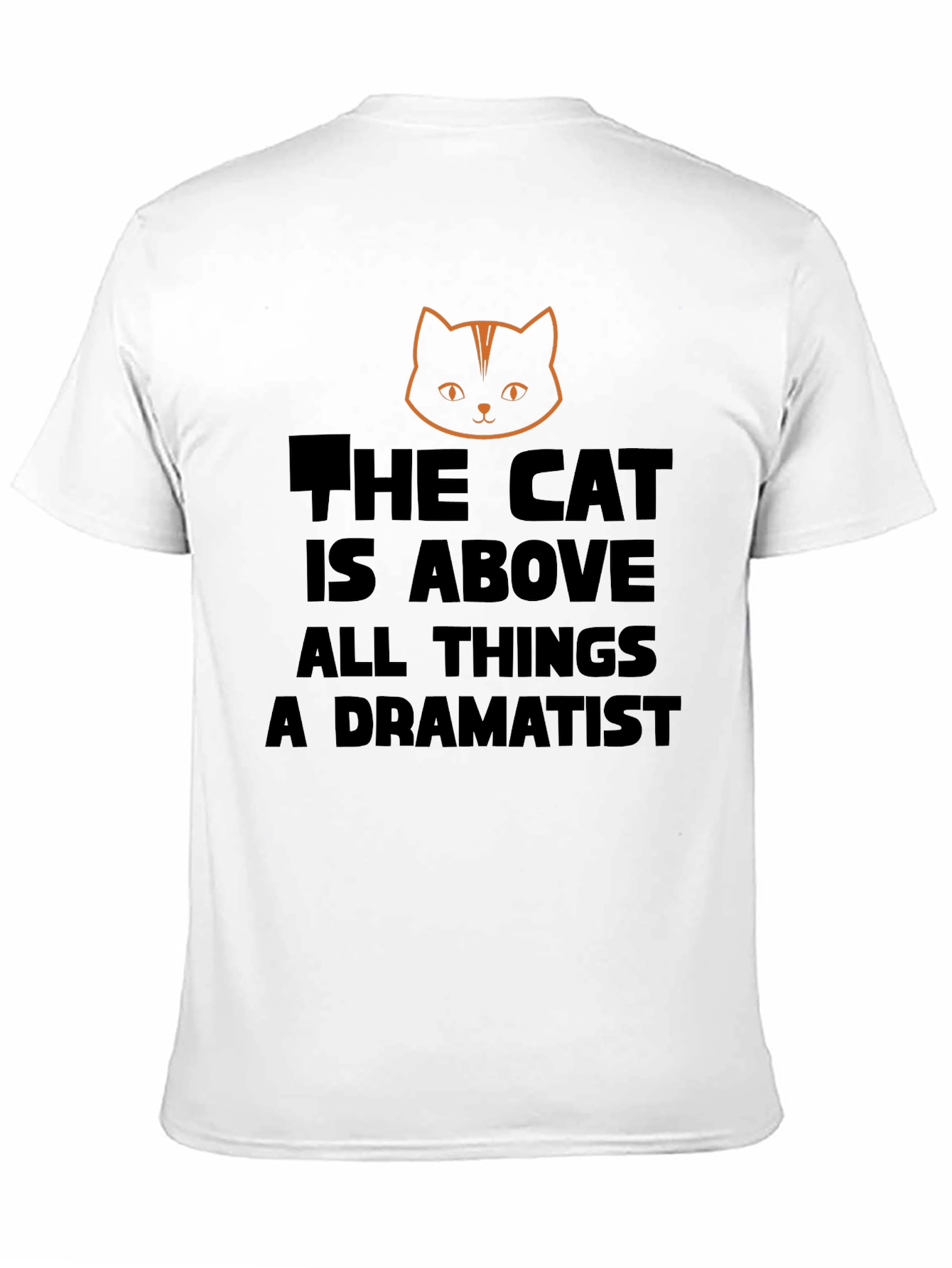 Black The Cat is Above All Things T-Shirt view 11