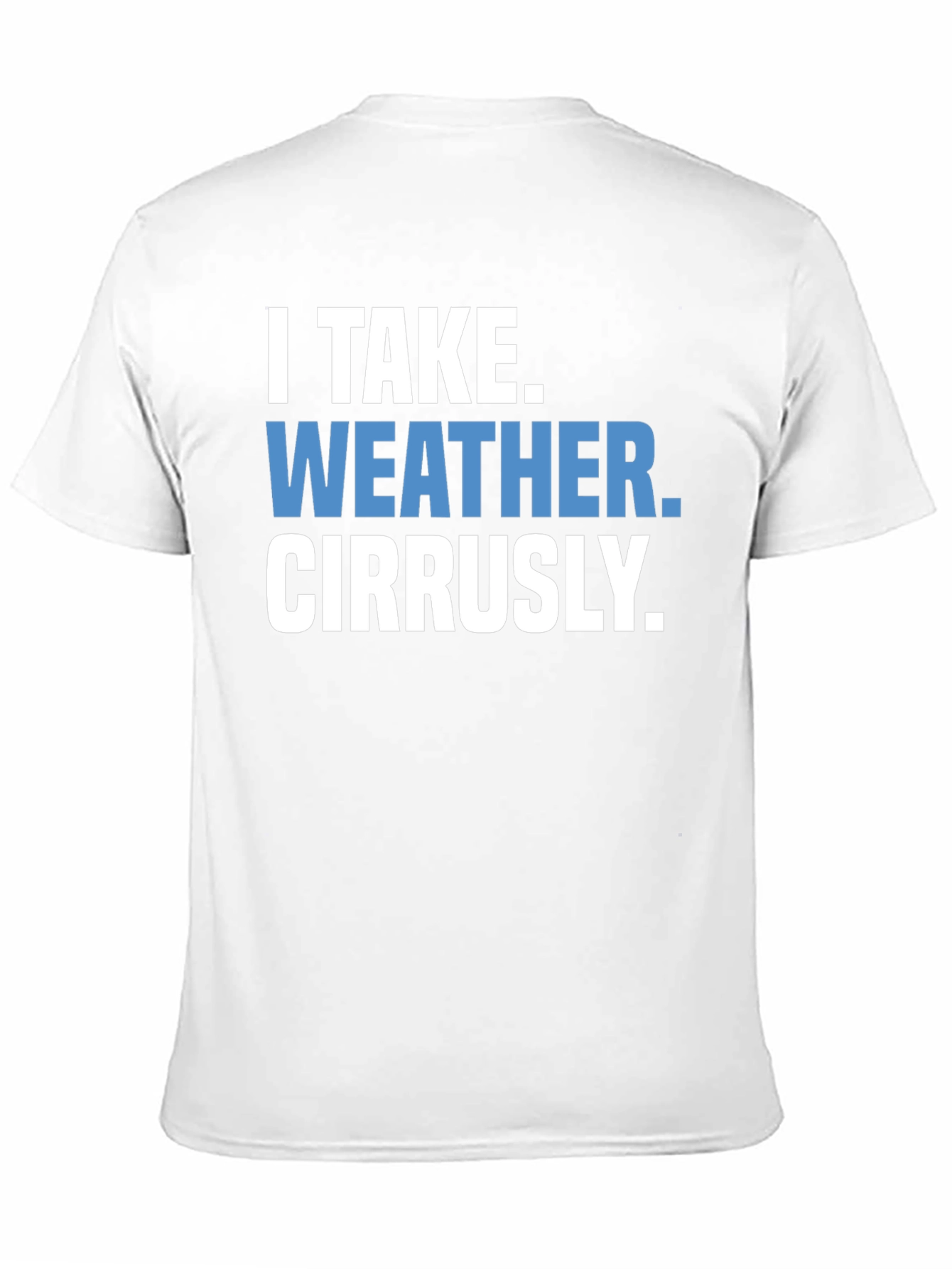 Black I Take Weather Cirrusly Black Graphic T-Shirt view 11