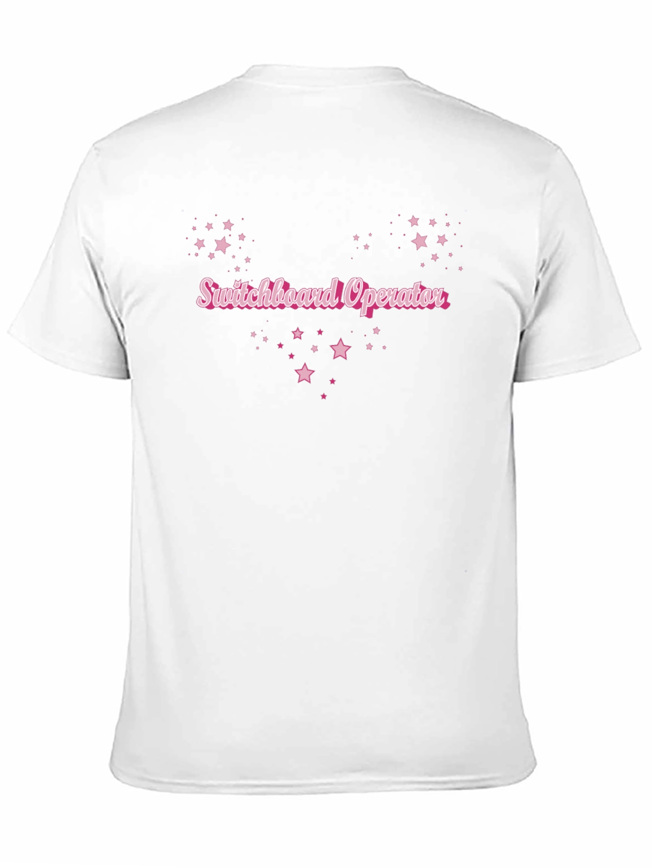 Black Switchboard Operator Pink Star T-Shirt view 11