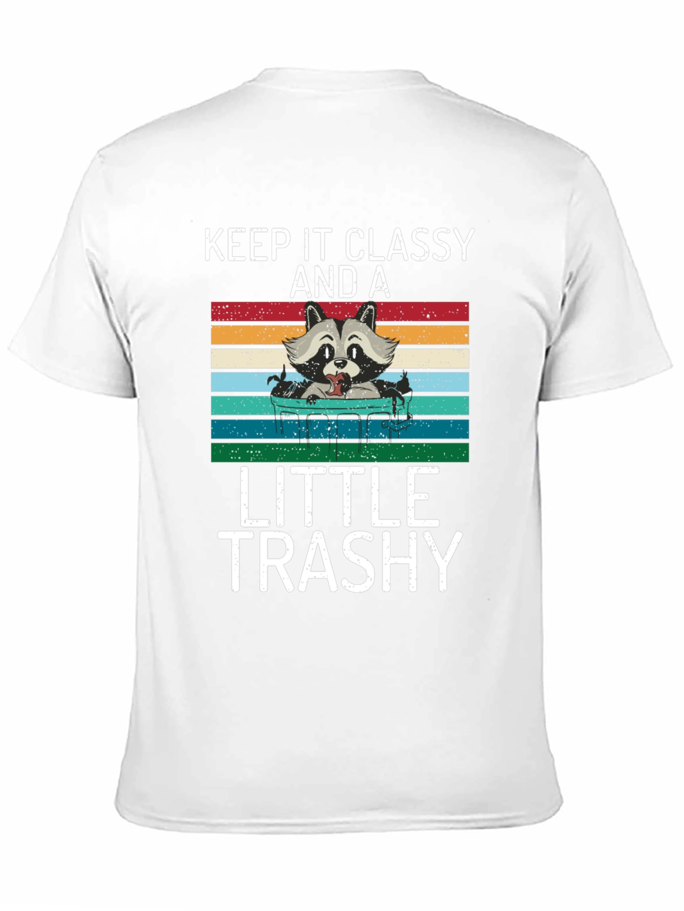 Black Keep It Classy And A Little Trashy Raccoon Graphic Tee view 11