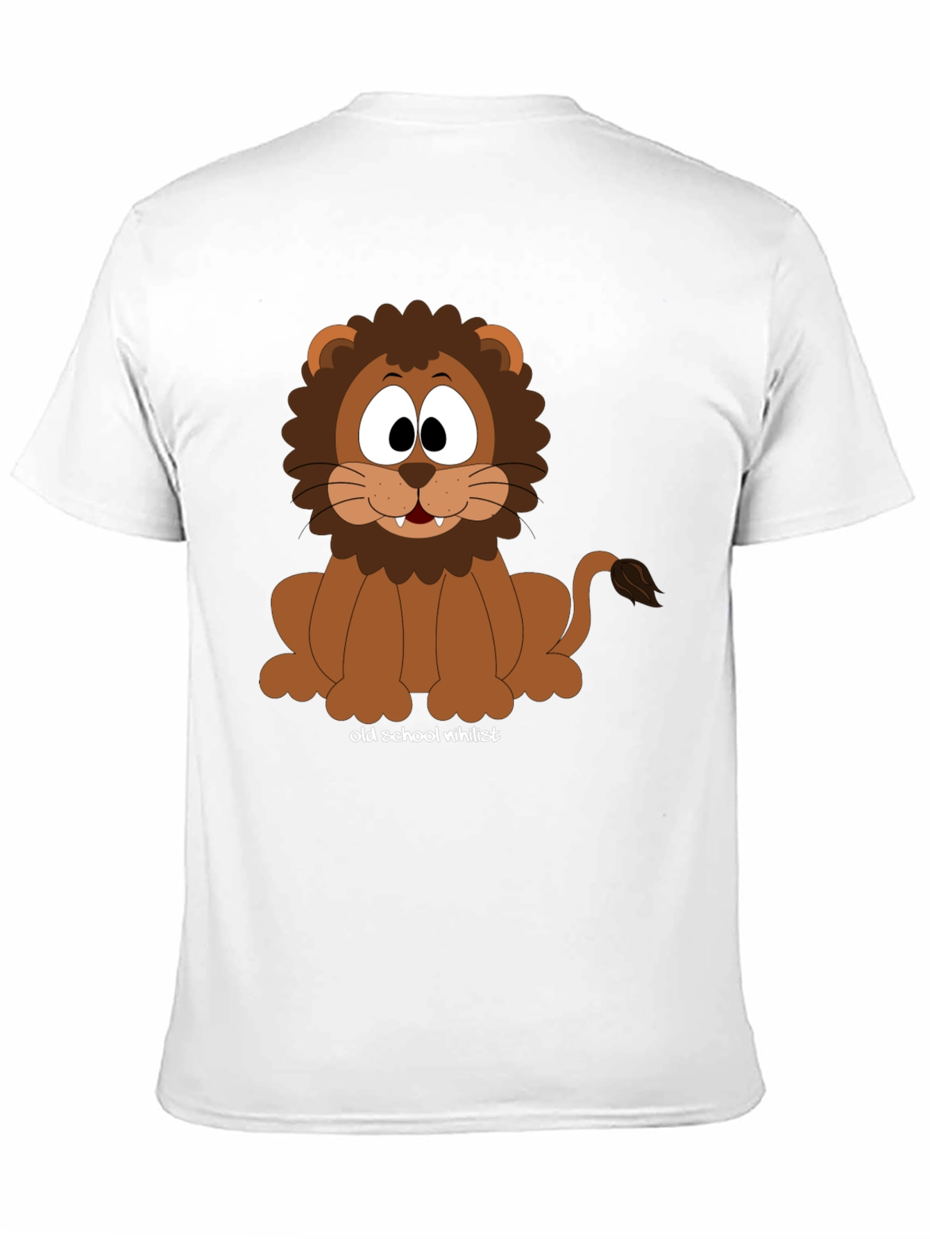 Black Cartoon Lion T-Shirt - Old School Nihilist view 11