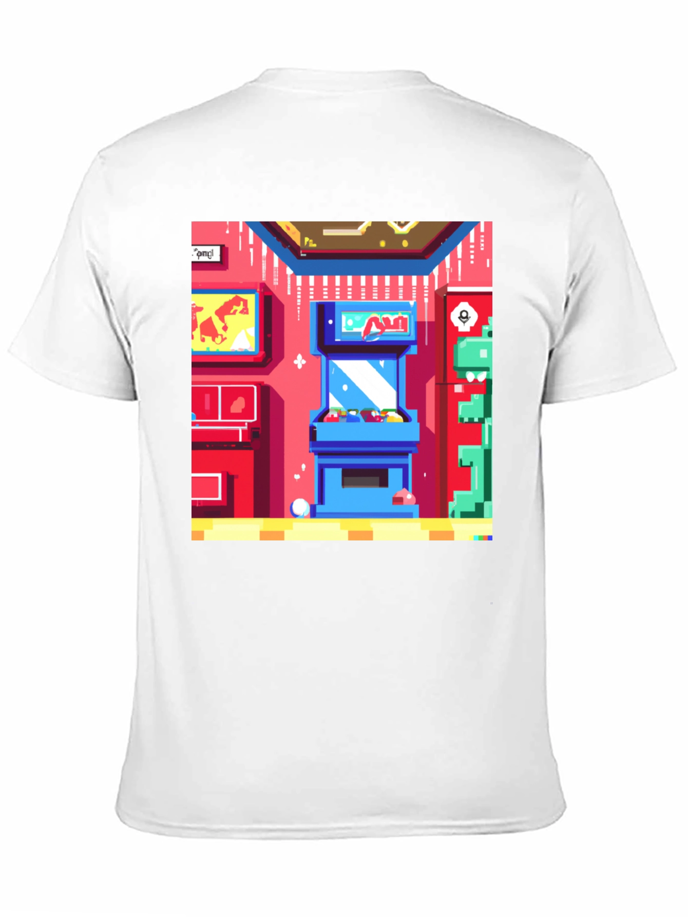 Black Retro Arcade Gamer T-Shirt - Black Cotton Tee view 11