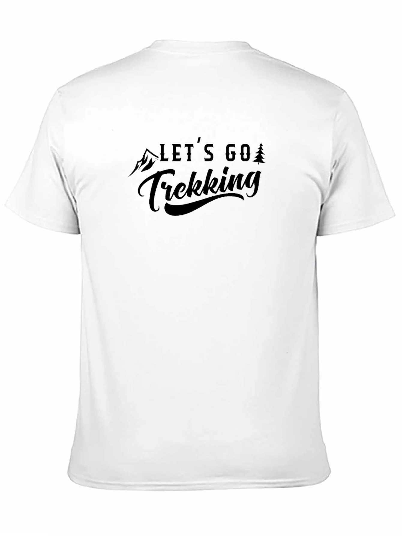 Let's Go Trekking Black Graphic Tee - 11