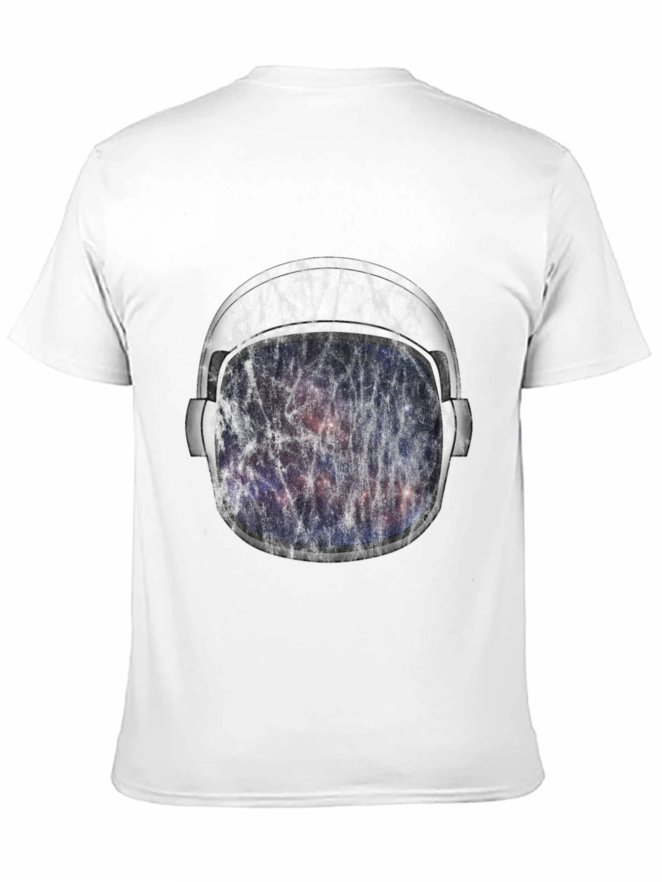 Black Astronaut Helmet Graphic T-Shirt - Galaxy Design view 11